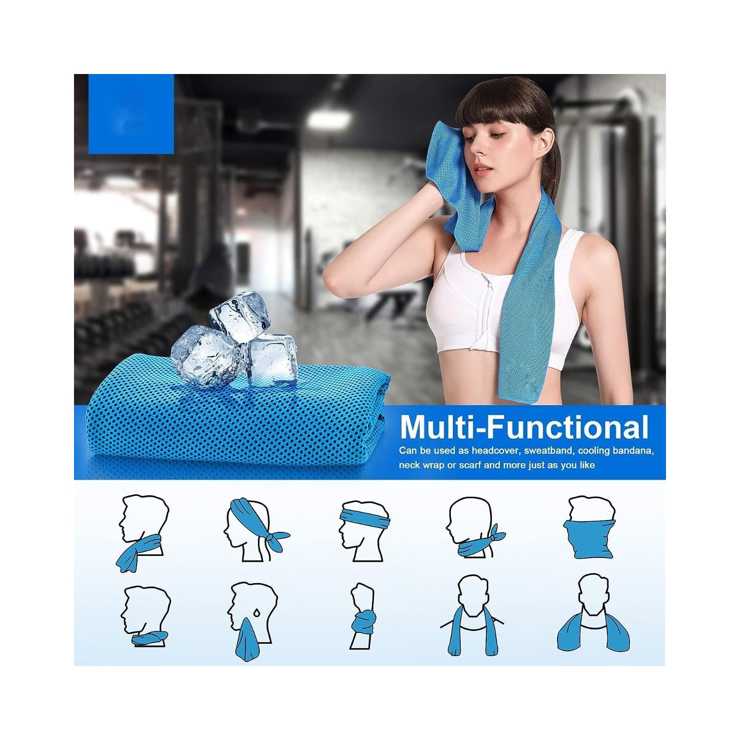 1PCS Towels for Outdoor Sports, Wiping with Sweat Towels, and Cooling Towels for Hot Weather Can Be Used for Sports and Travel