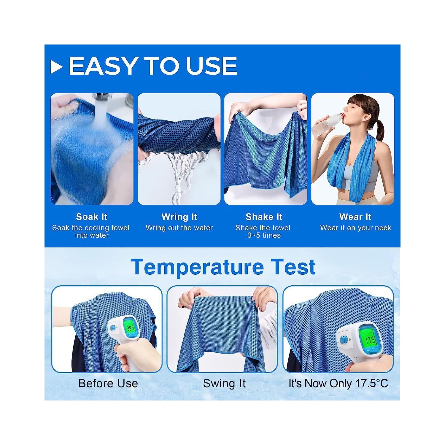 1PCS Towels for Outdoor Sports, Wiping with Sweat Towels, and Cooling Towels for Hot Weather Can Be Used for Sports and Travel