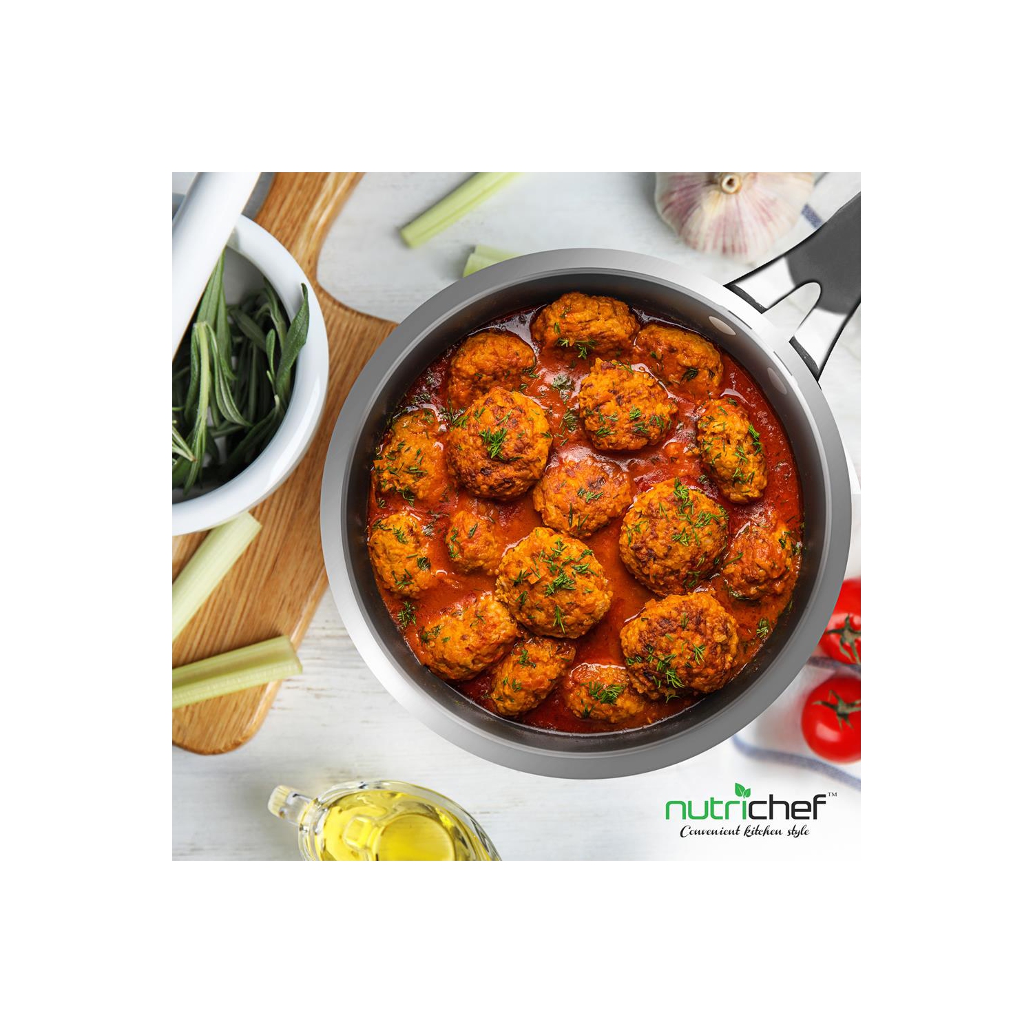 Casserole en acier inoxydable – 2 pintes, marmite à induction robuste, casserole avec couvercle