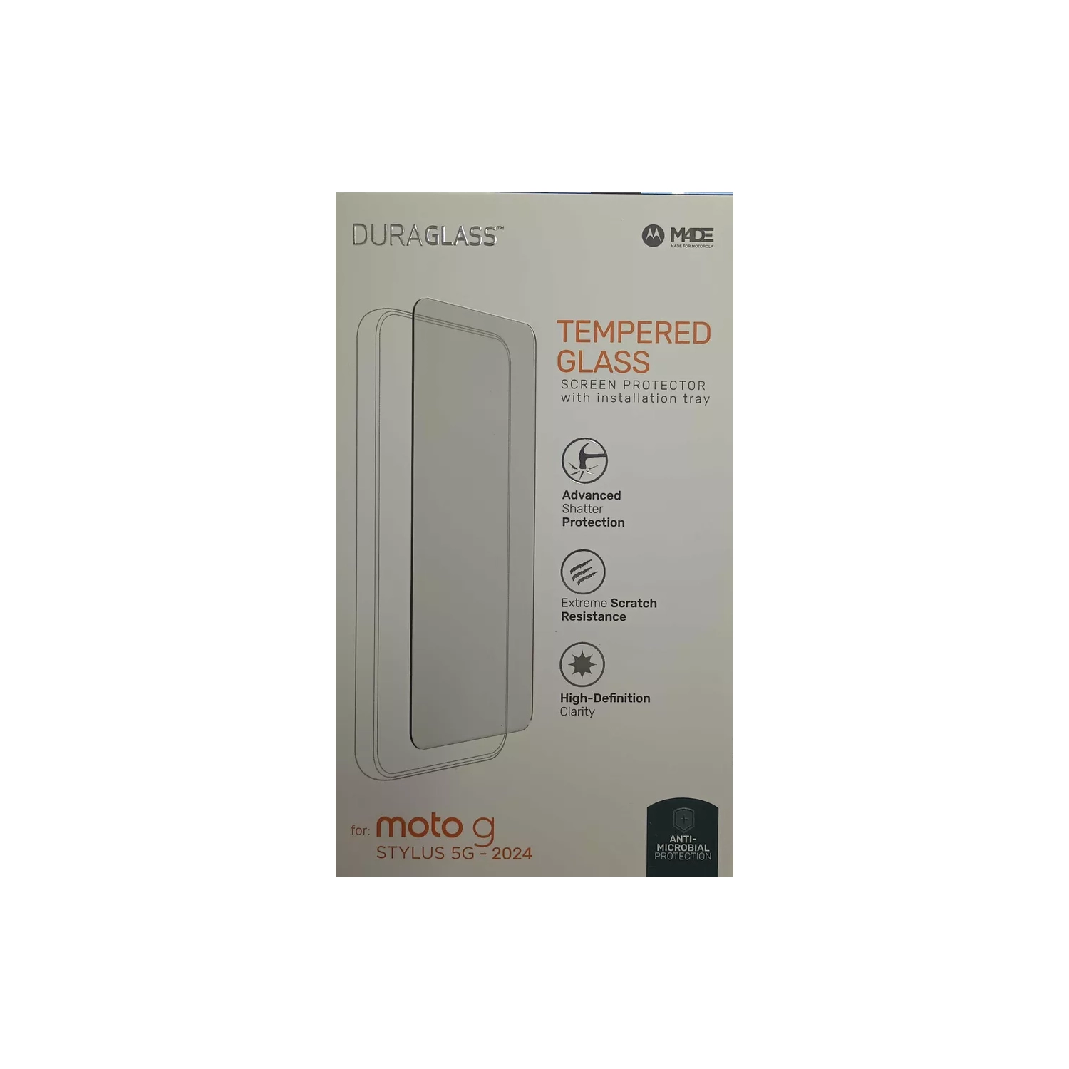 Protecteur d'écran en verre trempé DuraGlass pour Moto g STYLUS 5G de Motorola - Protection maximale contre les rayures, technologie ClearPrint