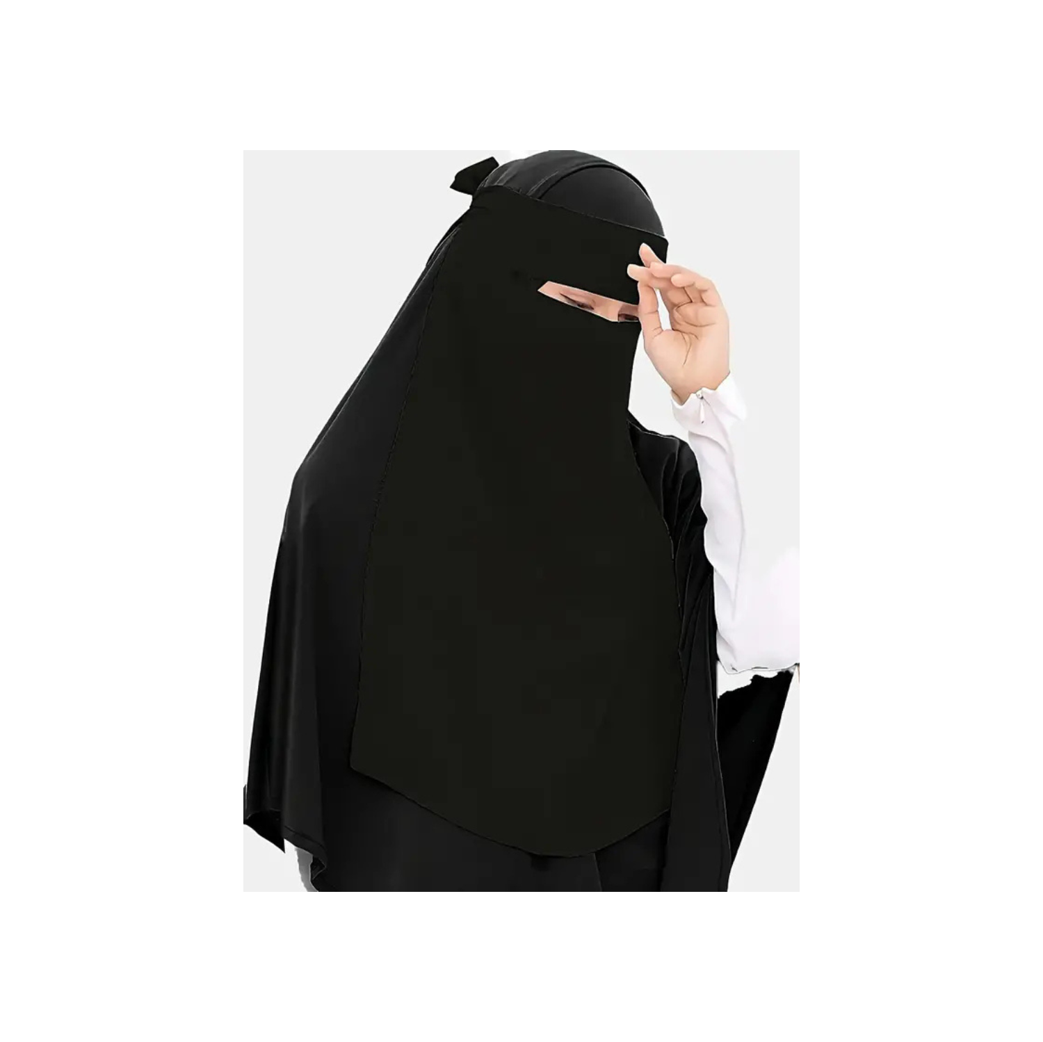 Écharpe en mousseline avec masque à lacets&nbsp;: Accessoire mode 2-en-1 avec masque à lacets intégré