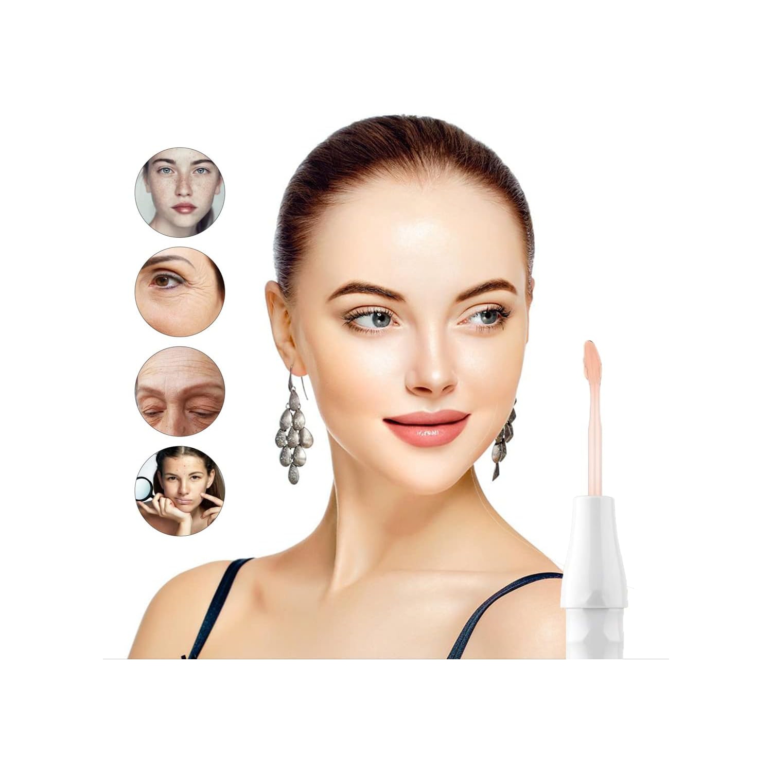 Appareil de traitement d'acné portatif portatif à haute fréquence pour le visage de MayBud Instrument de beauté avec boîtier d'emballage en verre