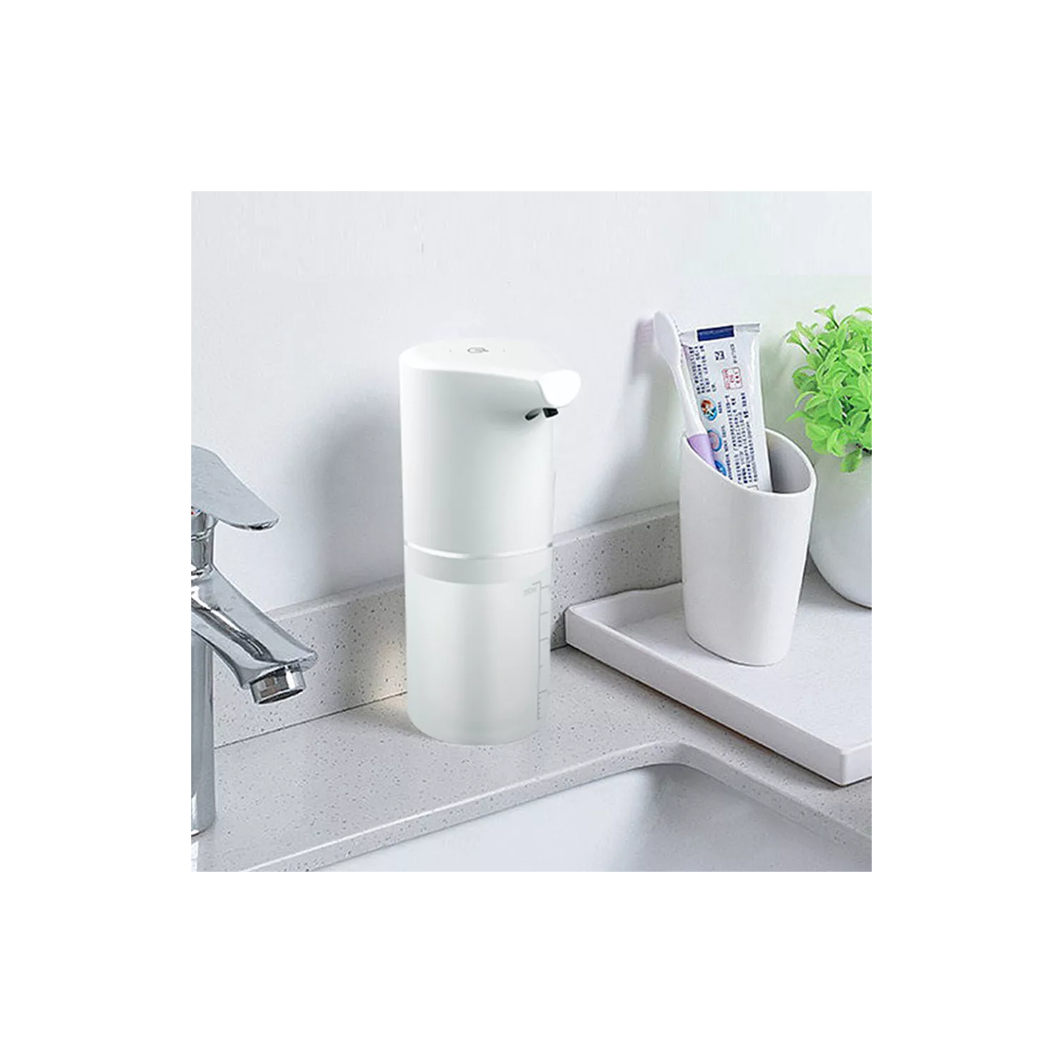 Automatic Foaming Soap Dispenser, Rechargeable, Touchless Foam Soap Dispenser, Hand & Dish Soap Dispenser with Motion Sensor for Bathroom, Kitchen