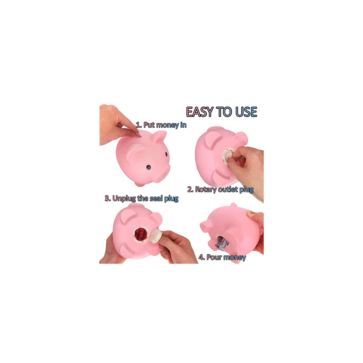 Tirelire de cochon pour enfants&nbsp;: Enseignez aux enfants la valeur d'économiser de l'argent, de s'amuser et de s'engager dans le design