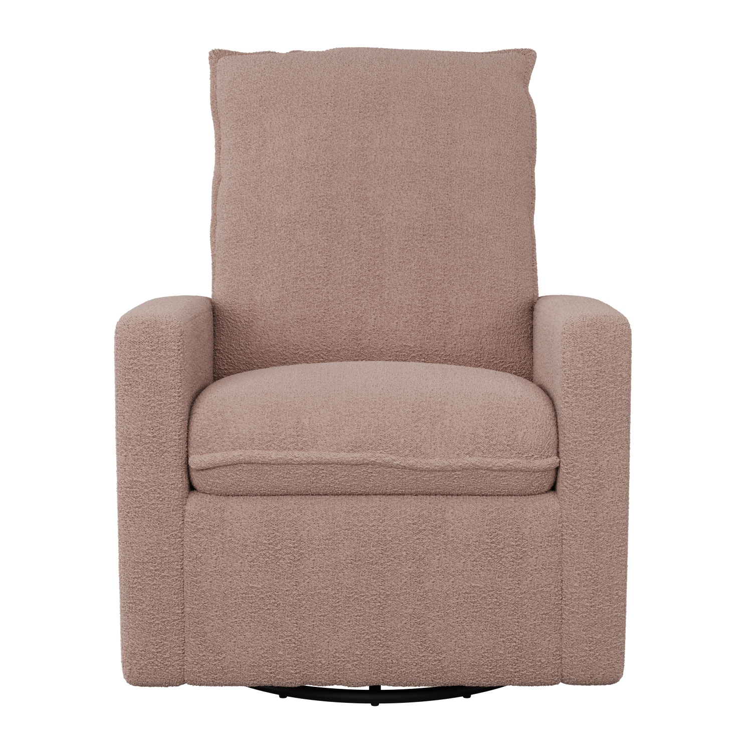 Fauteuil coulissant bouclé inclinable rose recouvert de CorLiving, fauteuil inclinable moderne pour le salon, chambre à coucher
