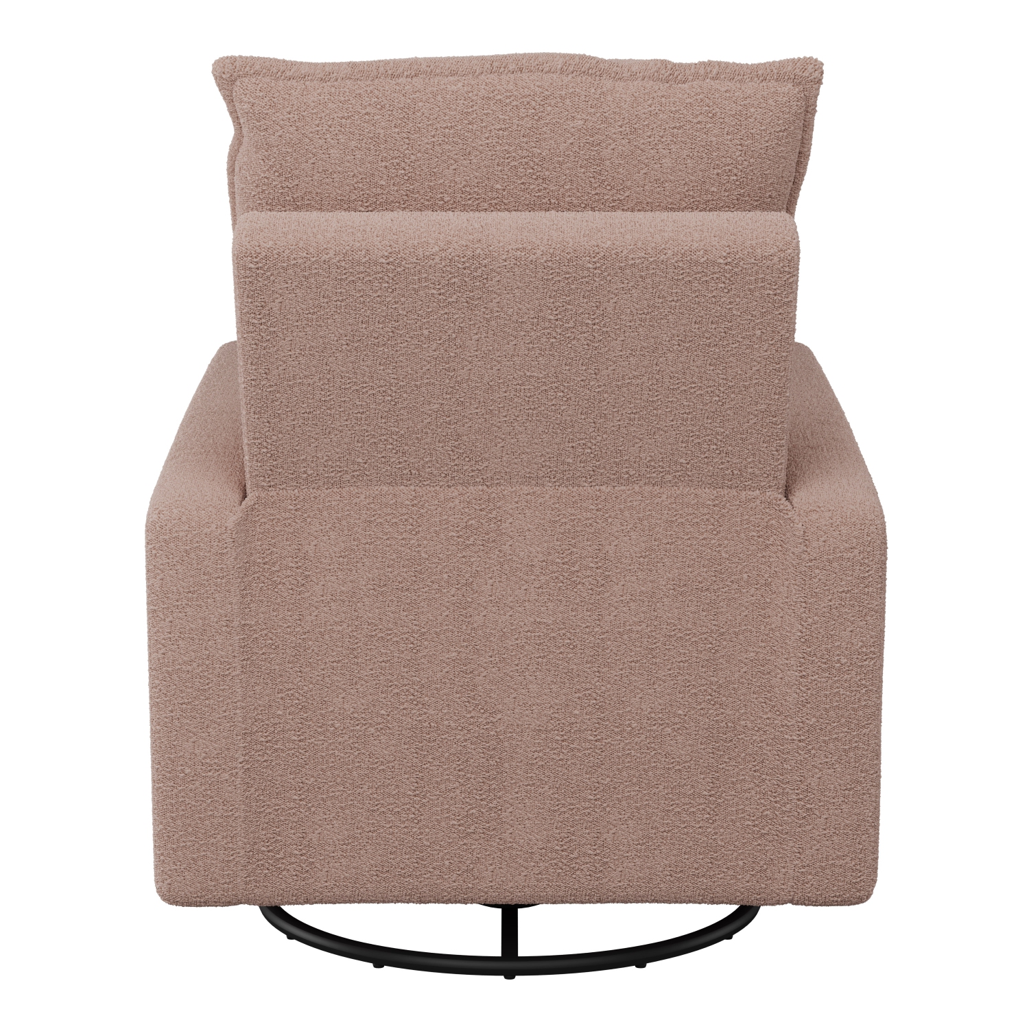 Fauteuil coulissant bouclé inclinable rose recouvert de CorLiving, fauteuil inclinable moderne pour le salon, chambre à coucher
