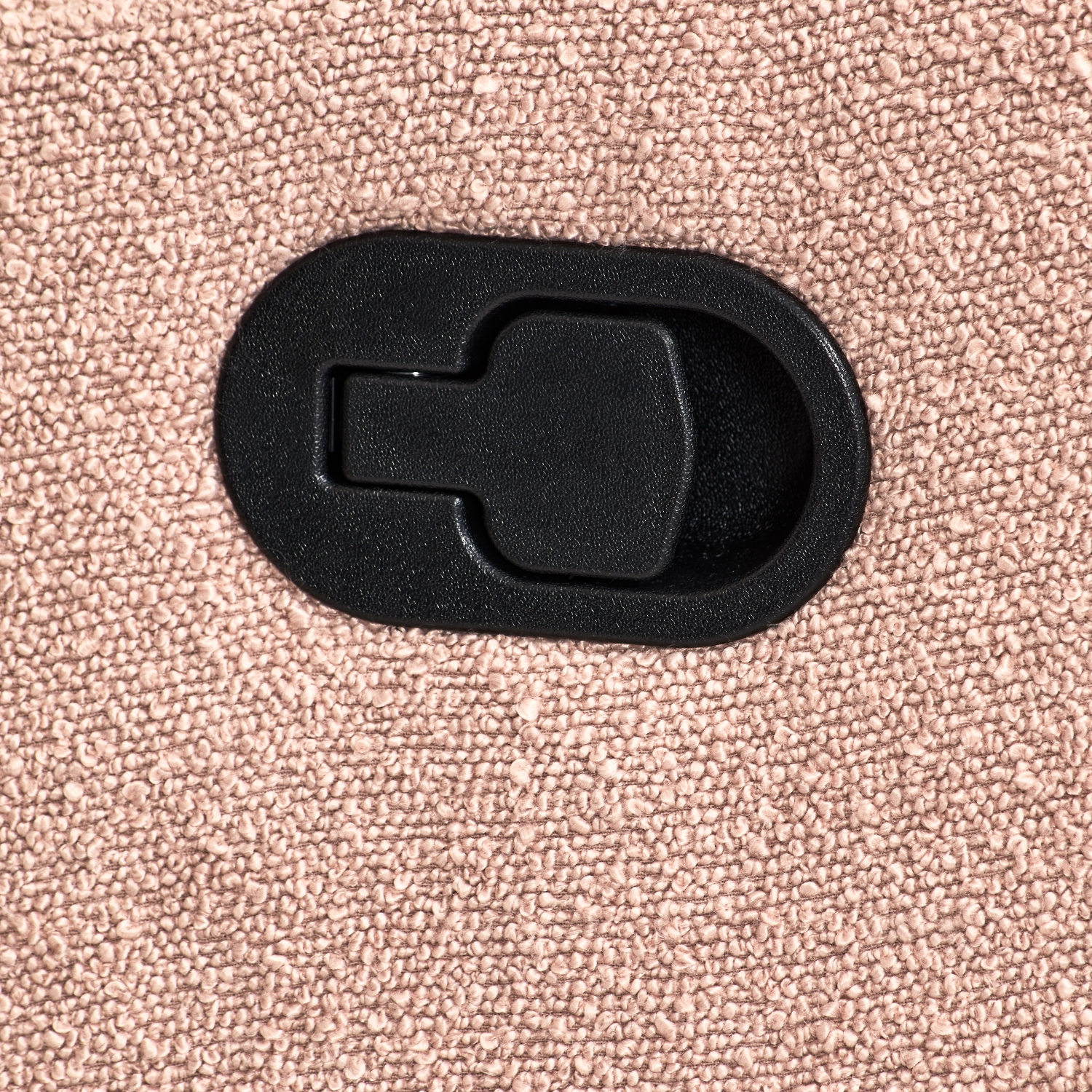 Fauteuil coulissant bouclé inclinable rose recouvert de CorLiving, fauteuil inclinable moderne pour le salon, chambre à coucher