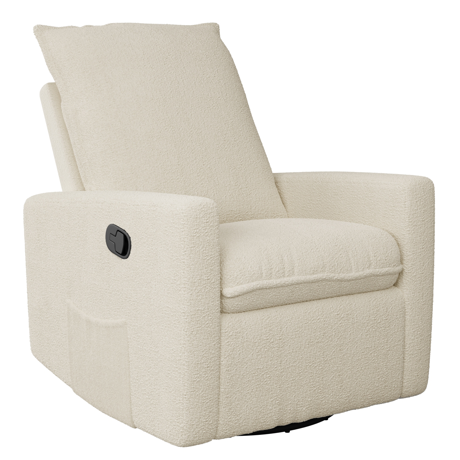 Fauteuil bouclé inclinable blanc de CorLiving, fauteuil inclinable moderne pour salon, chambre à coucher