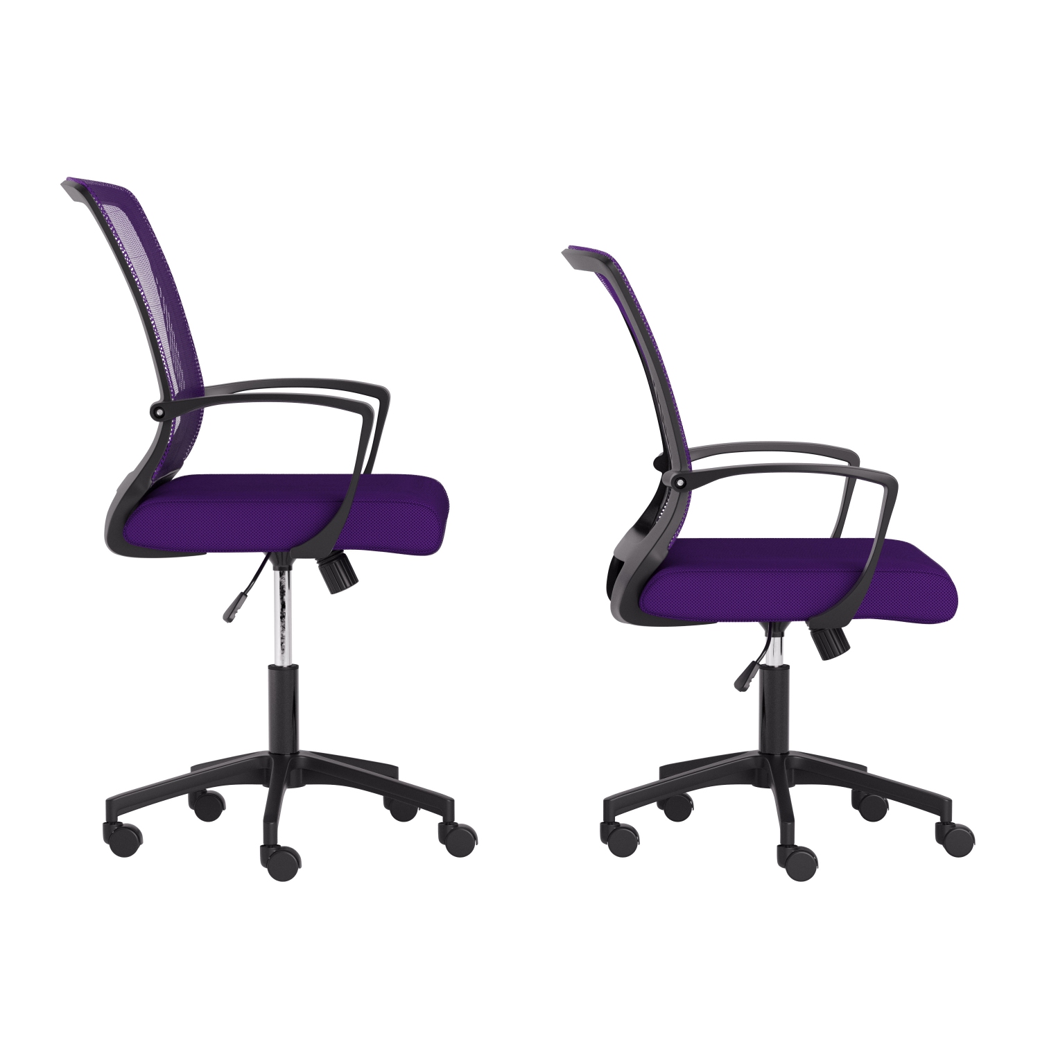 CorLiving Cooper Purple Mesh Back Ergonomic Height Adjustable Task Chair - for Home Office, Tilting, Padded Seat