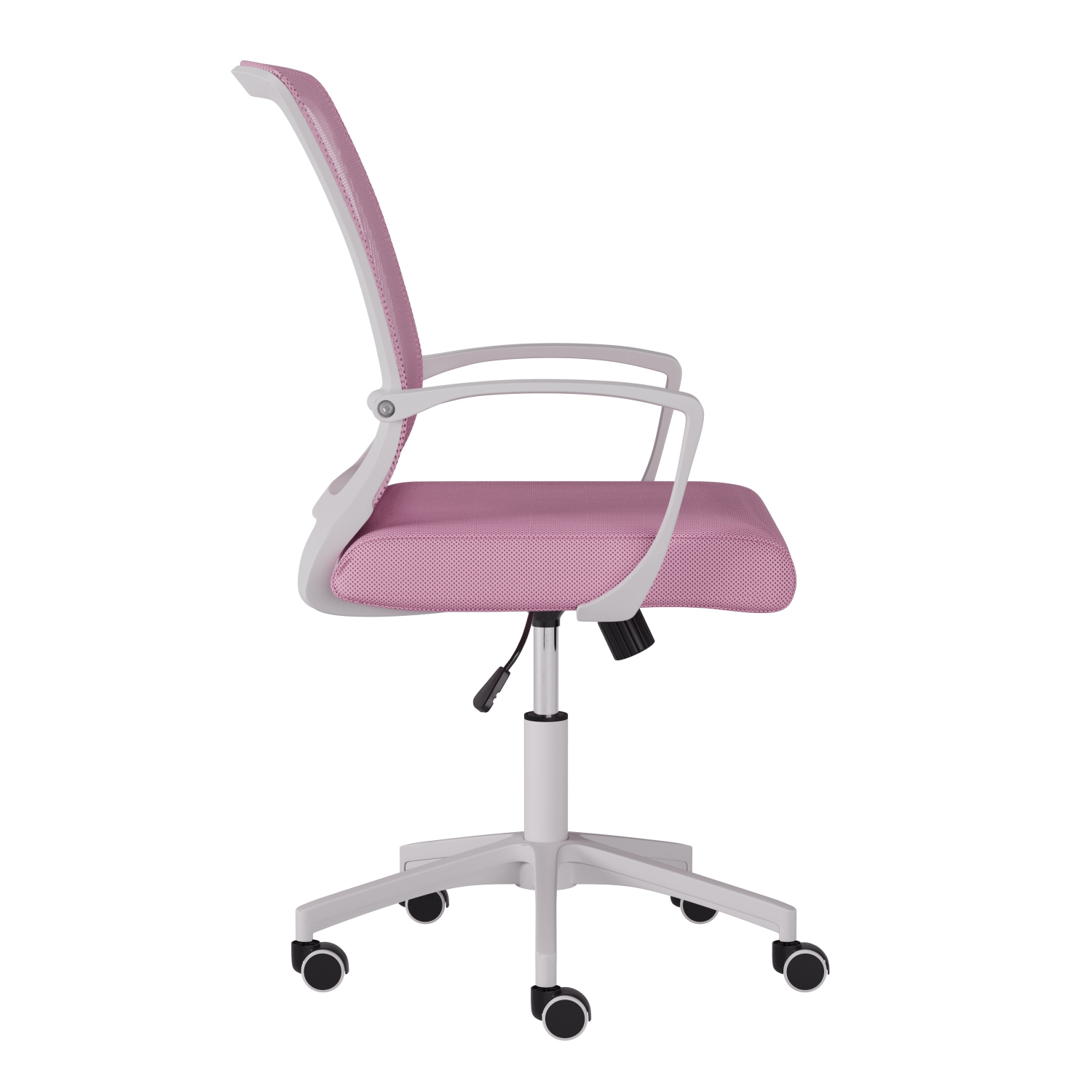 Fauteuil de bureau ergonomique à hauteur réglable et dossier en filet rose Cooper de CorLiving – Pour le bureau à domicile, inclinable, siège