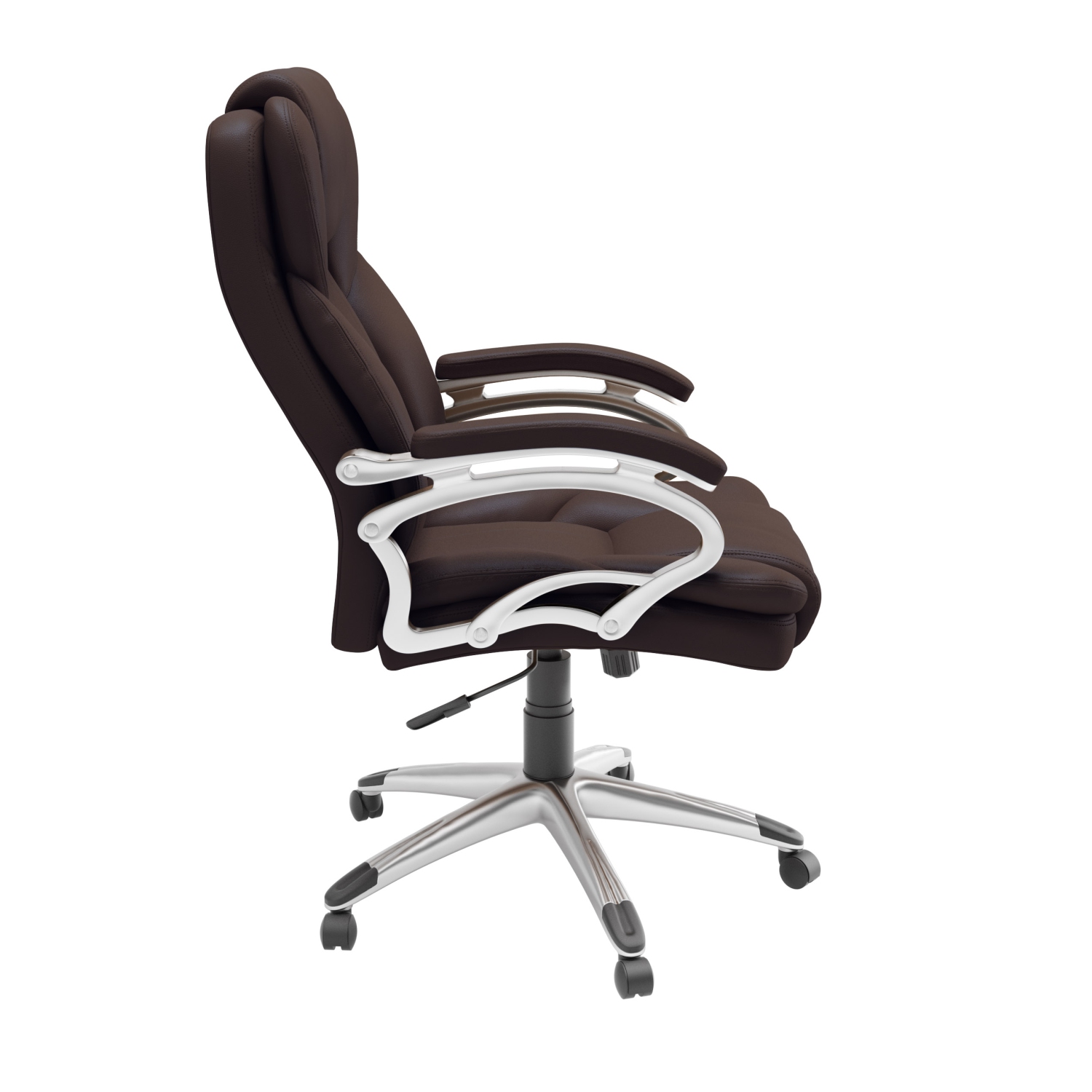 Corliving Upholstered Executive Office Chair, Computer Desk Chair, Adjustable Height, for Home Office, Espresso