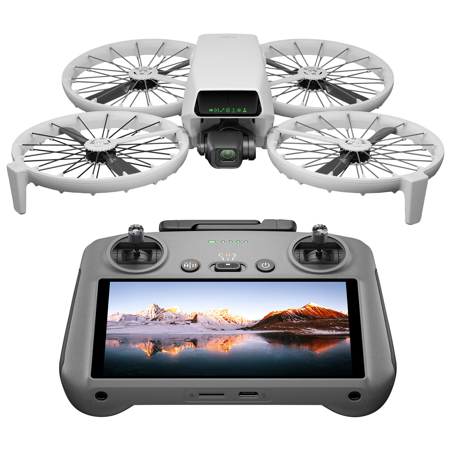 DJI Flip Quadcopter Drone with Camera & Remote Control with Screen - Bilingual
