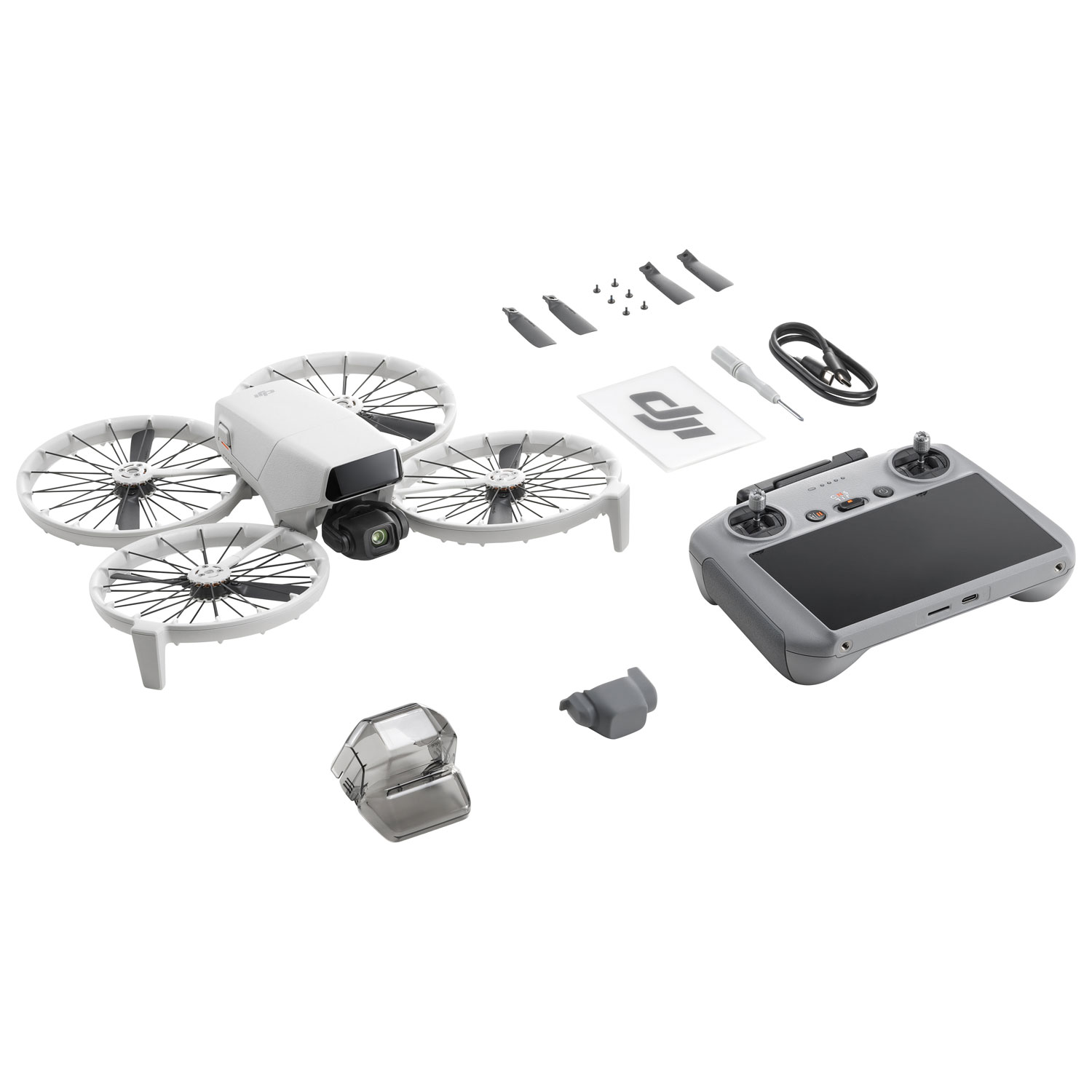 DJI Flip Quadcopter Drone with Camera & Remote Control with Screen - Bilingual