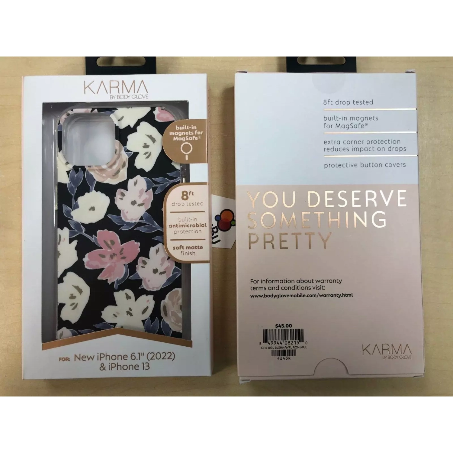 Karma by Body Glove Blush Navy Floral with MagSafe Case - iPhone 14/13