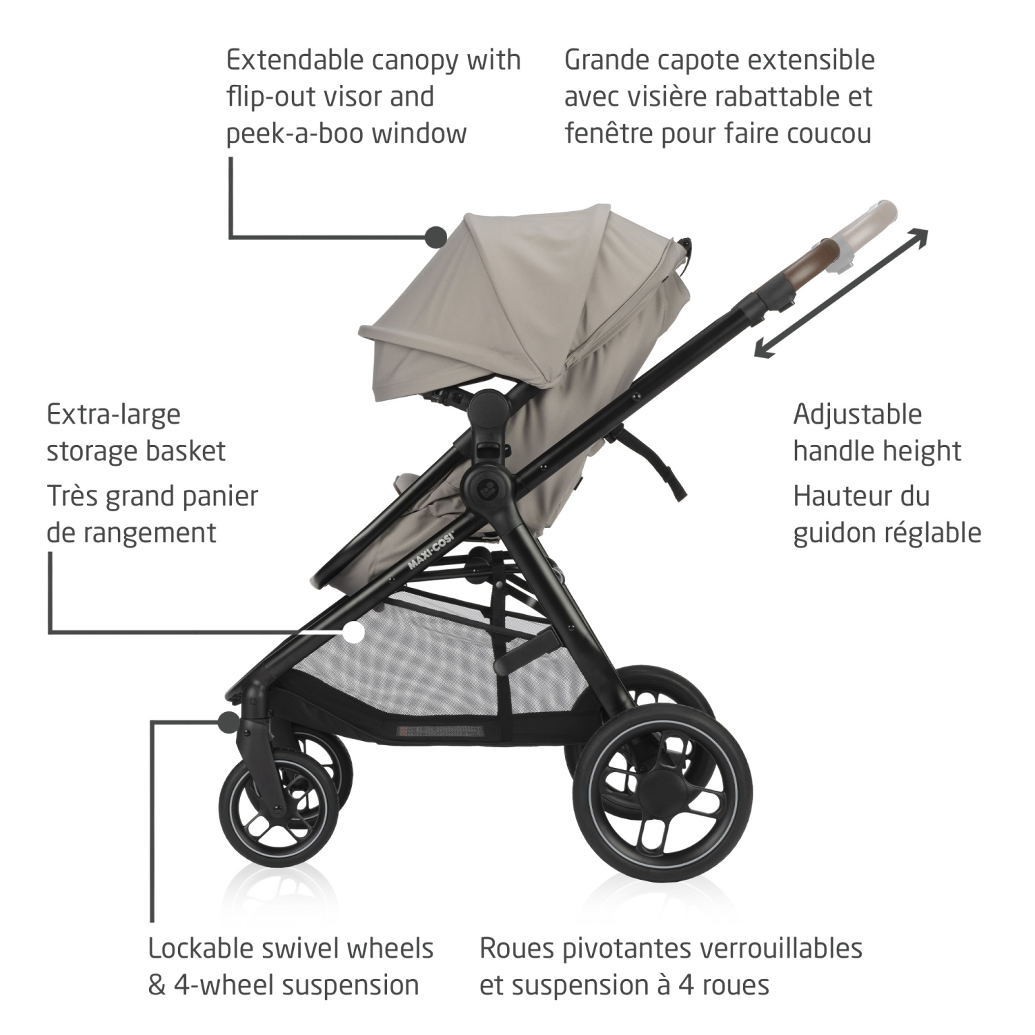 Maxi Cosi Zelia Luxe 5-in-1 Modular Travel System - New Hope Black