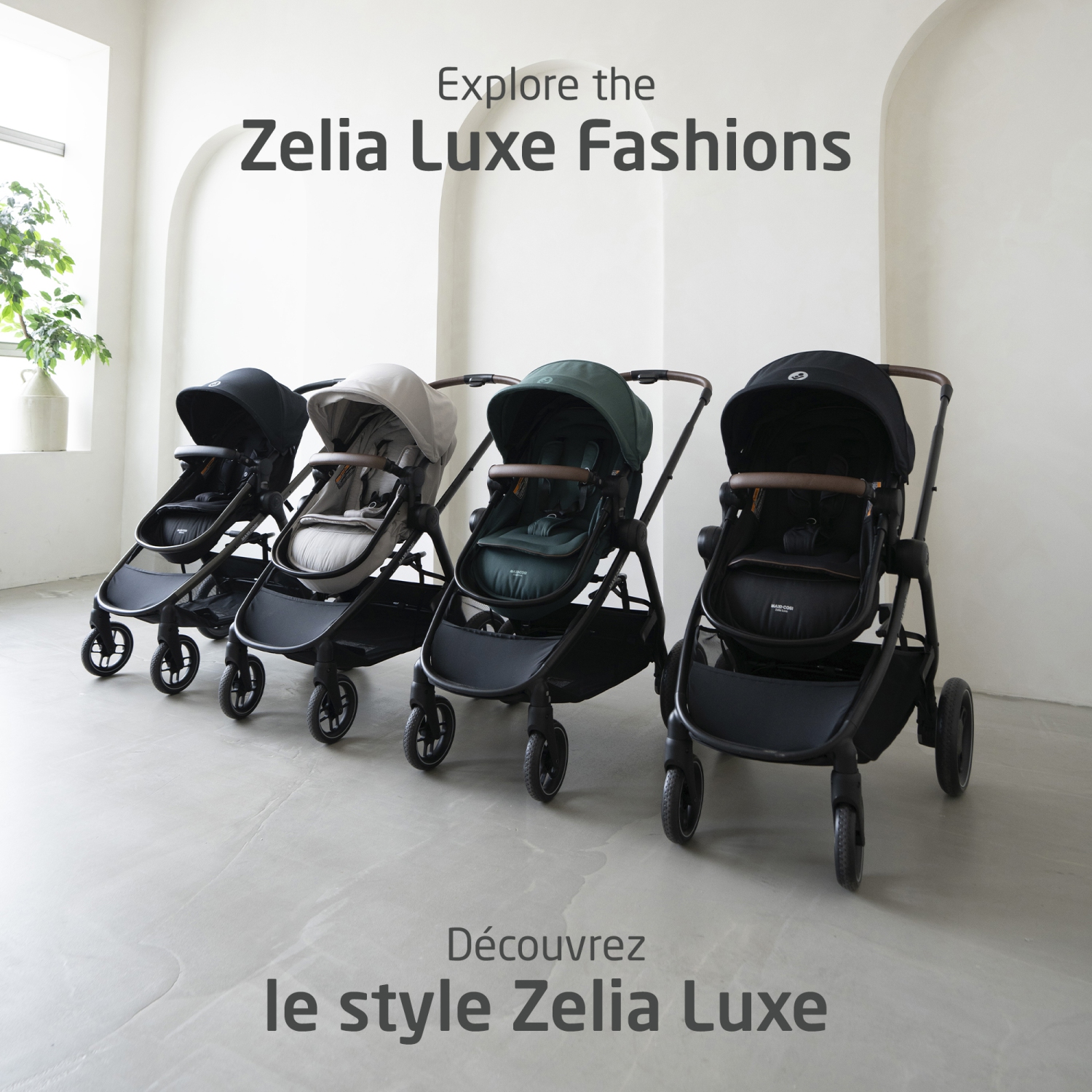 Maxi Cosi Zelia Luxe 5-in-1 Modular Travel System - New Hope Black