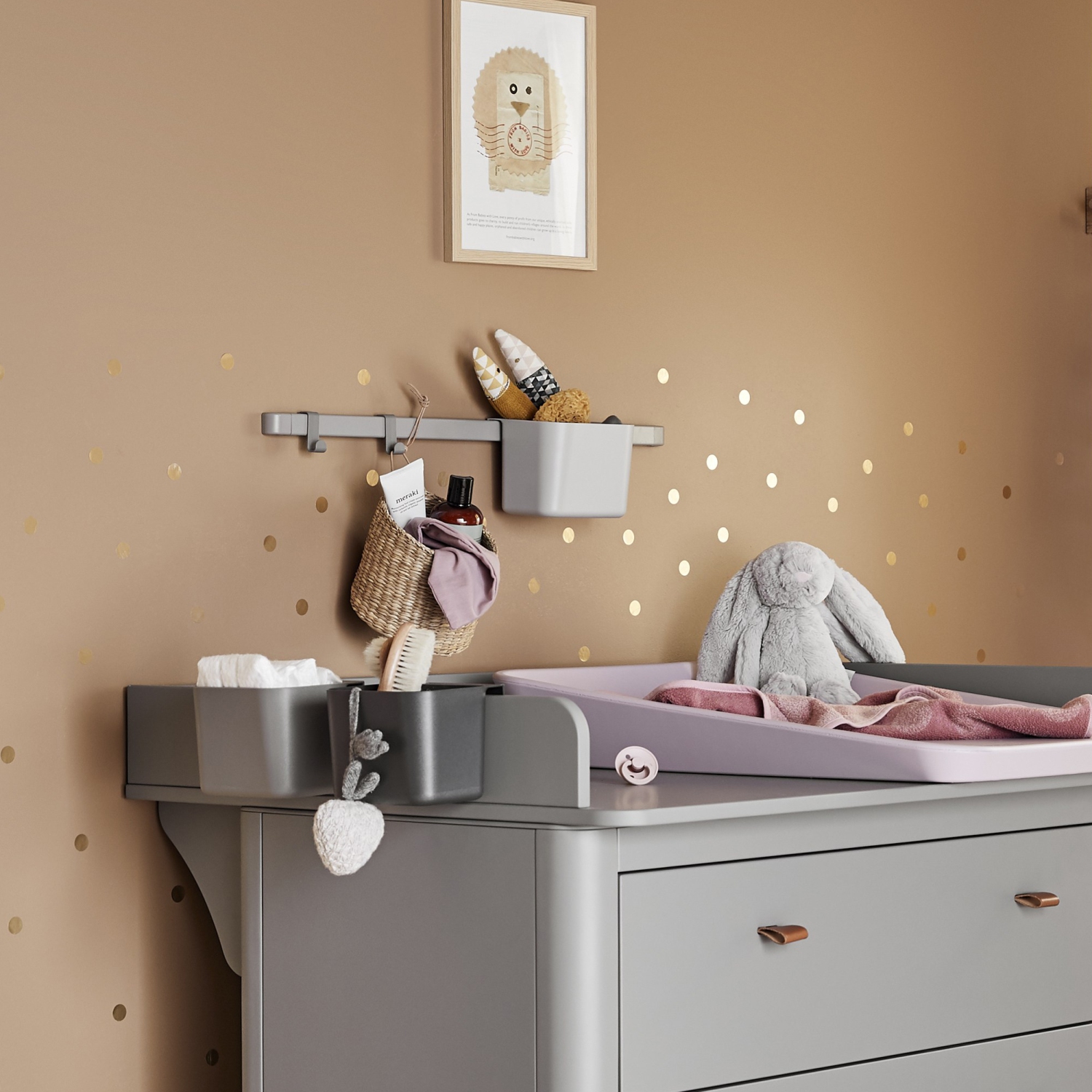 Leander Long Rack Organizer - Dusty Grey