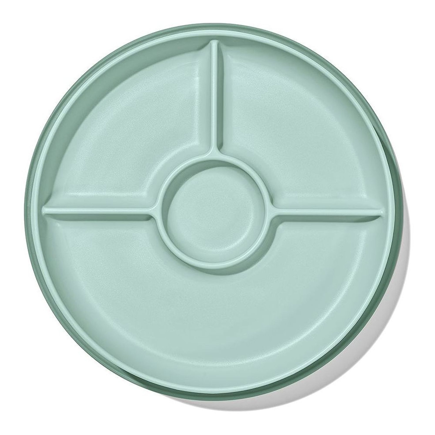 OXO Tot Stick & Stay Suction Divided Plate - Opal