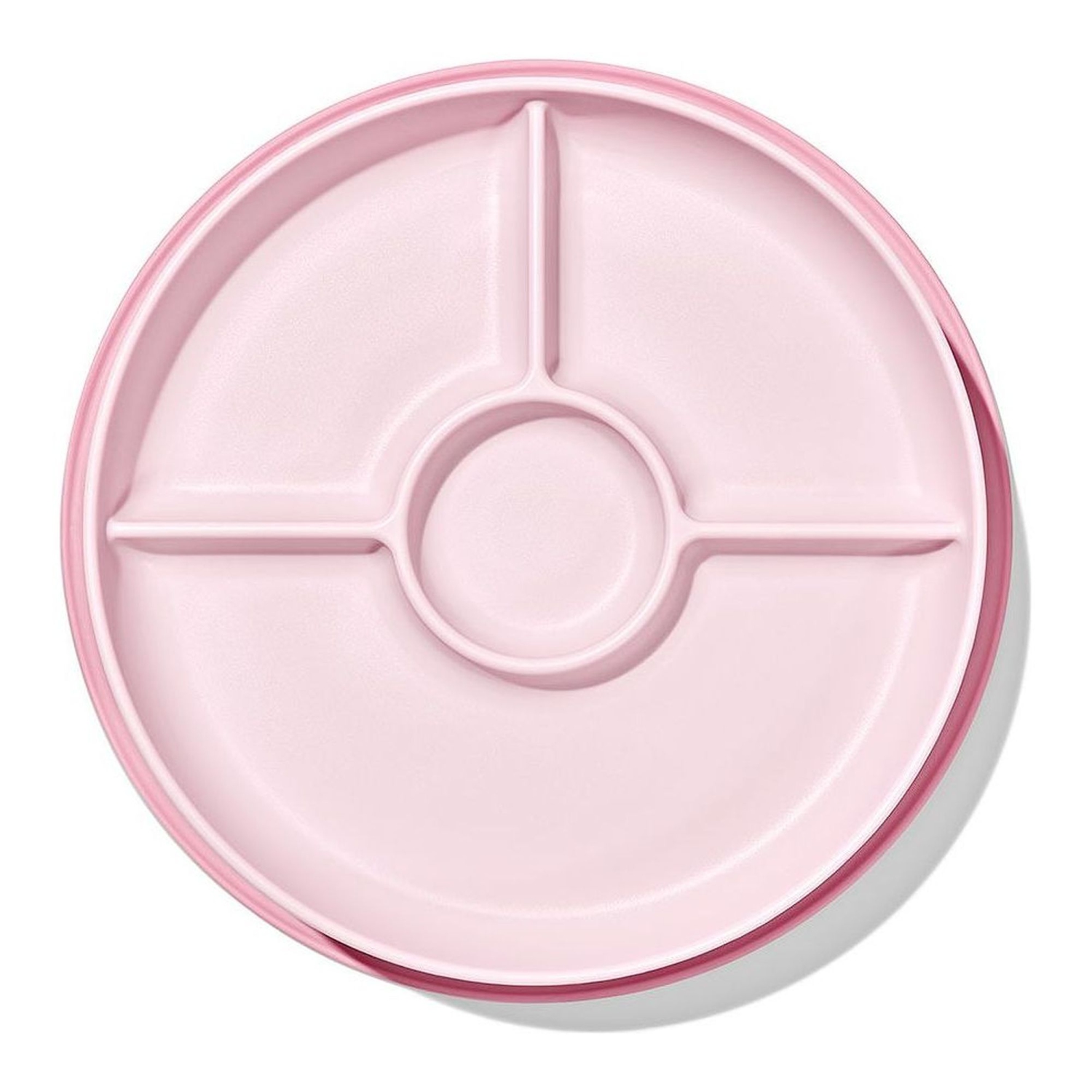 OXO Tot Stick & Stay Suction Divided Plate - Blossom