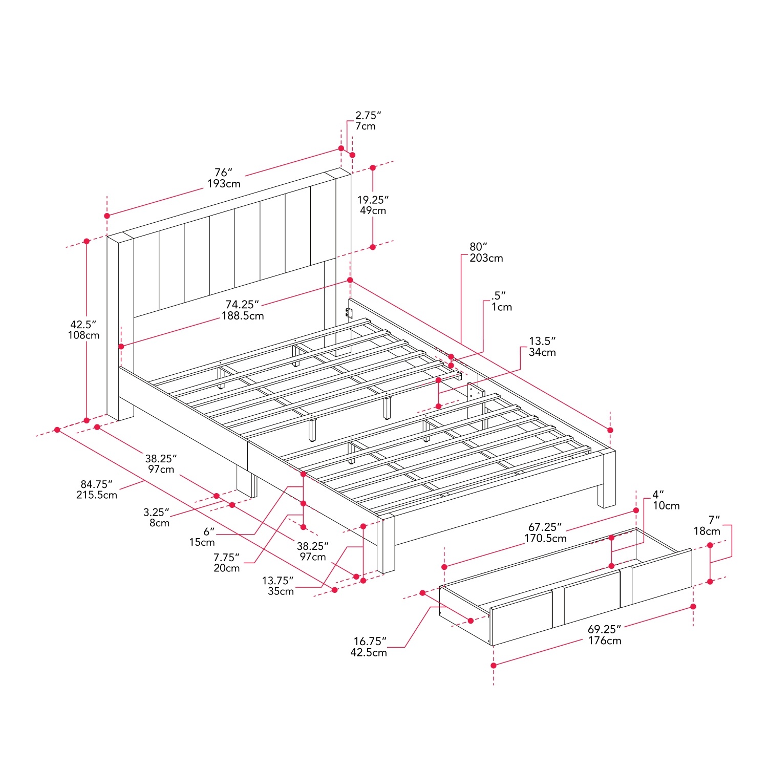 CorLiving Metro Channel Beige Tufted Upholstered Storage Platform Bed in King Size