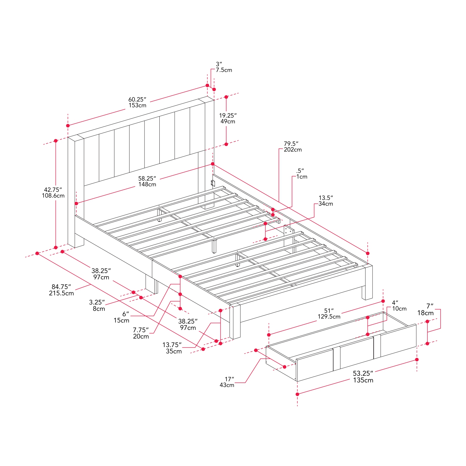 Grand lit plateforme avec rangement capitonné beige Metro Channel de CorLiving