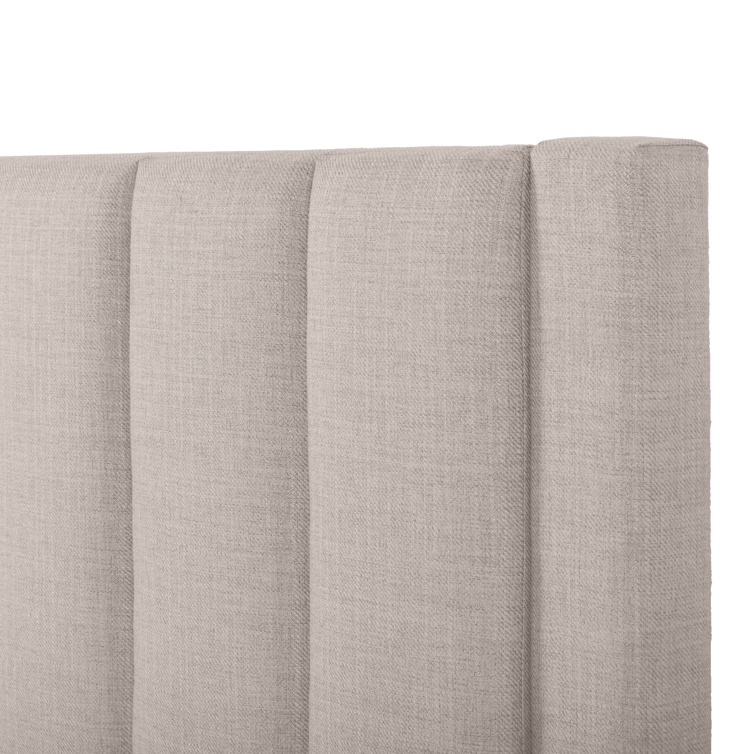 Grand lit plateforme avec rangement capitonné beige Metro Channel de CorLiving