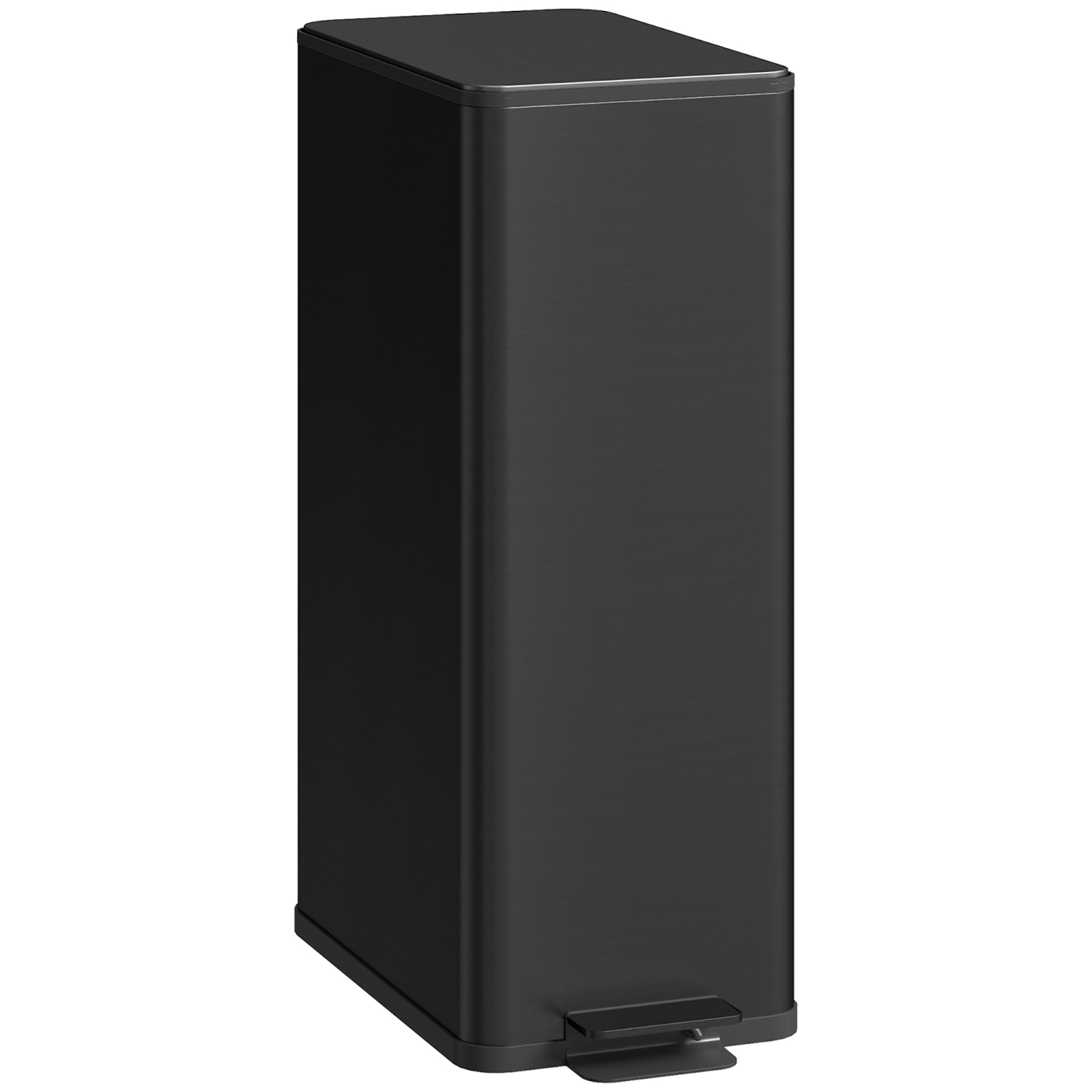 HOMCOM 5.3 Gallon/20 L Garbage Can, Fingerprint-proof Stainless Steel Kitchen Trash Can with Soft-close Lid and Foot Pedal, Slim Garbage Bin for