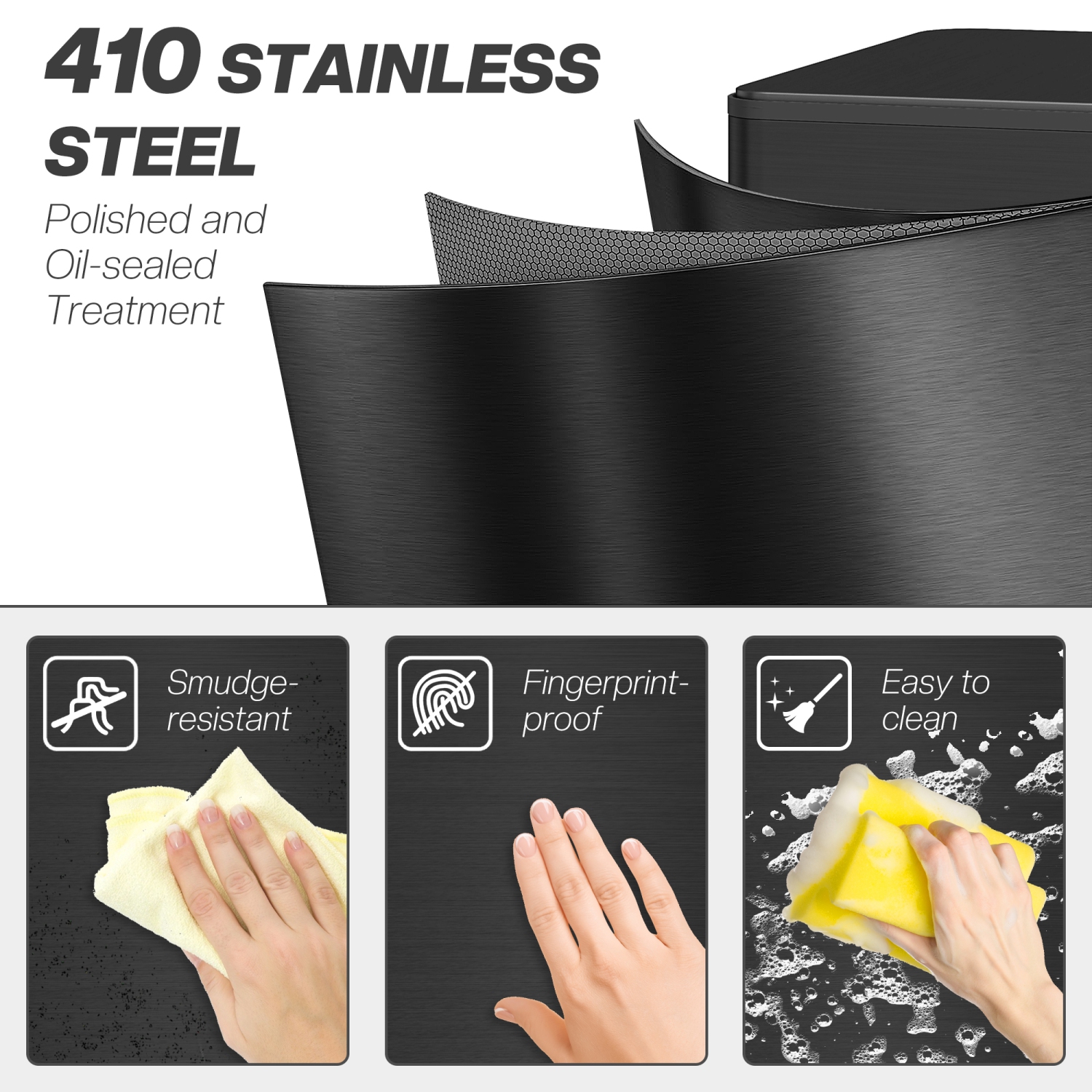 HOMCOM 5.3 Gallon/20 L Garbage Can, Fingerprint-proof Stainless Steel Kitchen Trash Can with Soft-close Lid and Foot Pedal, Slim Garbage Bin for