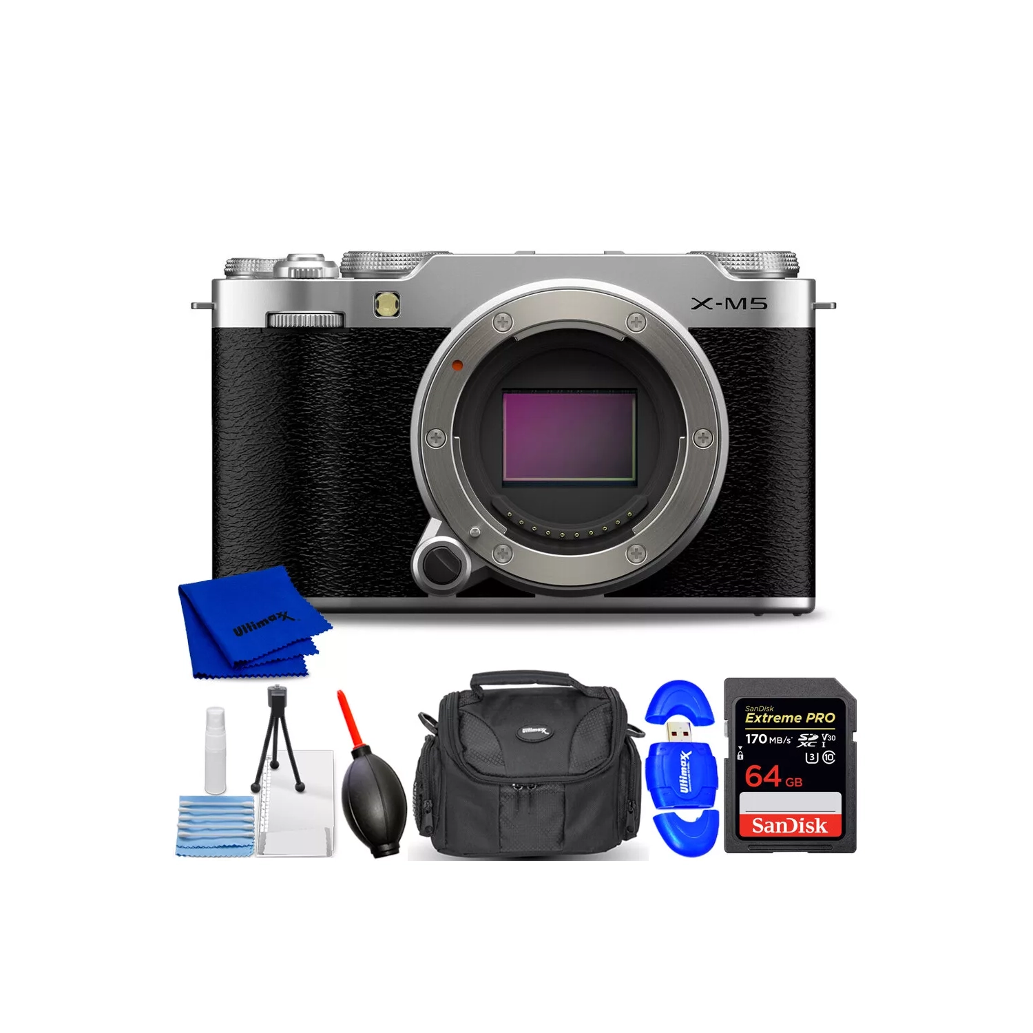 FUJIFILM X-M5 Mirrorless Camera 16900707 - 7PC Accessory Bundle