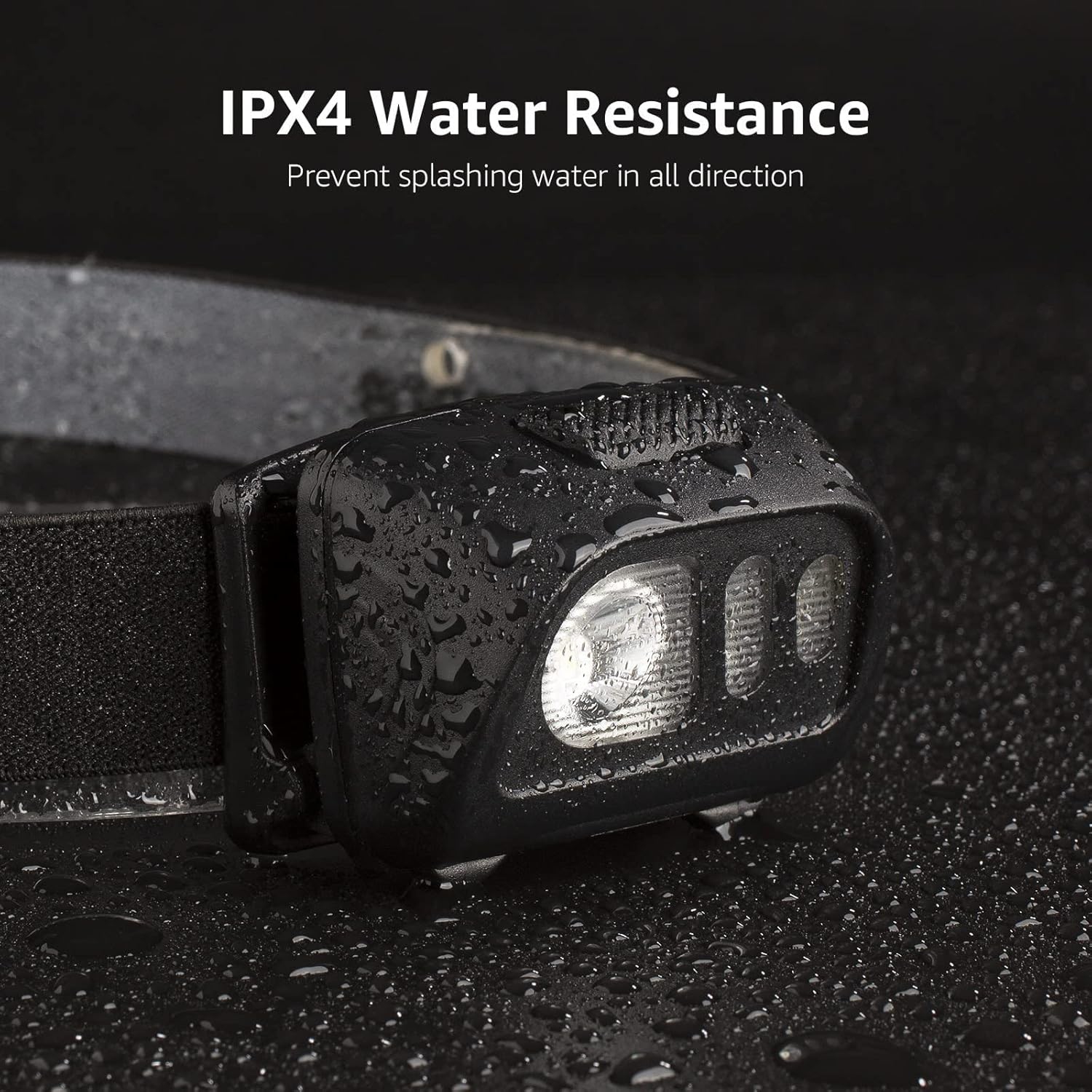 Lepro LED Headlamp Battery Powered 2-Pack, 1500 Lux Super Bright Head Lamp with 6 Lighting Modes, Red&White Light, Waterproof Lightweight Hardhat