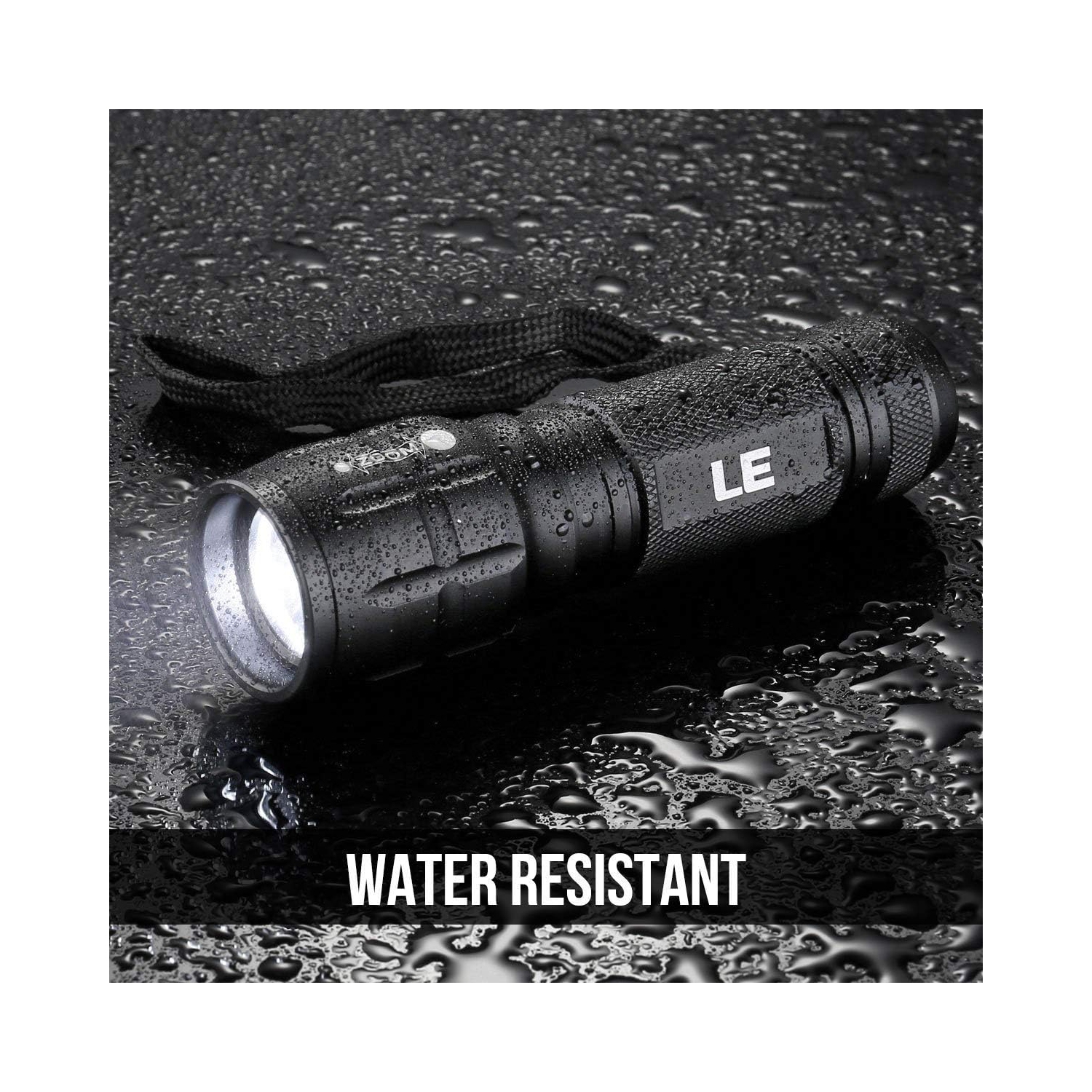Lighting EVER LED Flashlight, Tactical Flashlight, High Lumens Flashlights, Brightest Flashlight Adjustable Mini Flashlight, Waterproof Small
