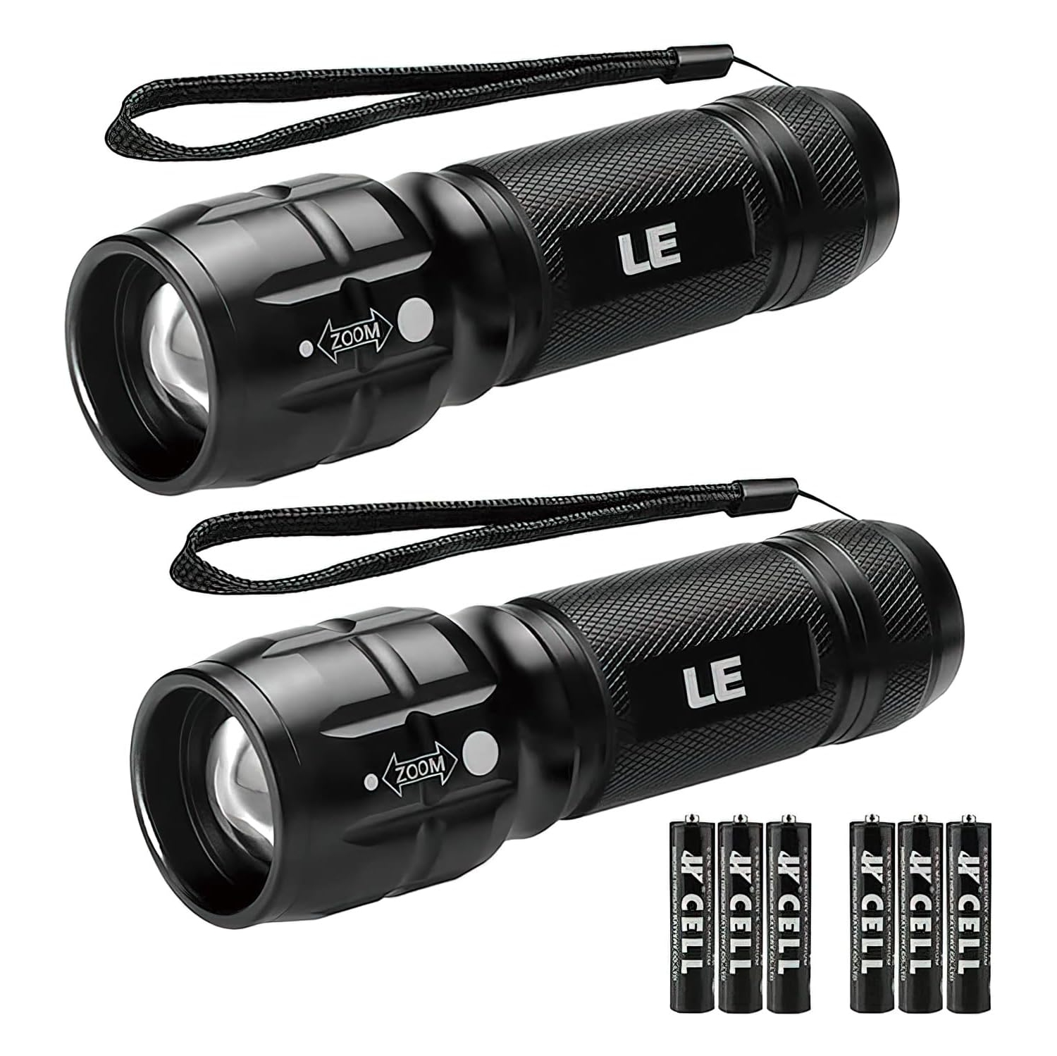 Lampe de poche Lighting EVER LED Luminosité élevée, petite lampe de poche, zoomable, étanche, lampe de flash à luminosité réglable pour l'extérieur,