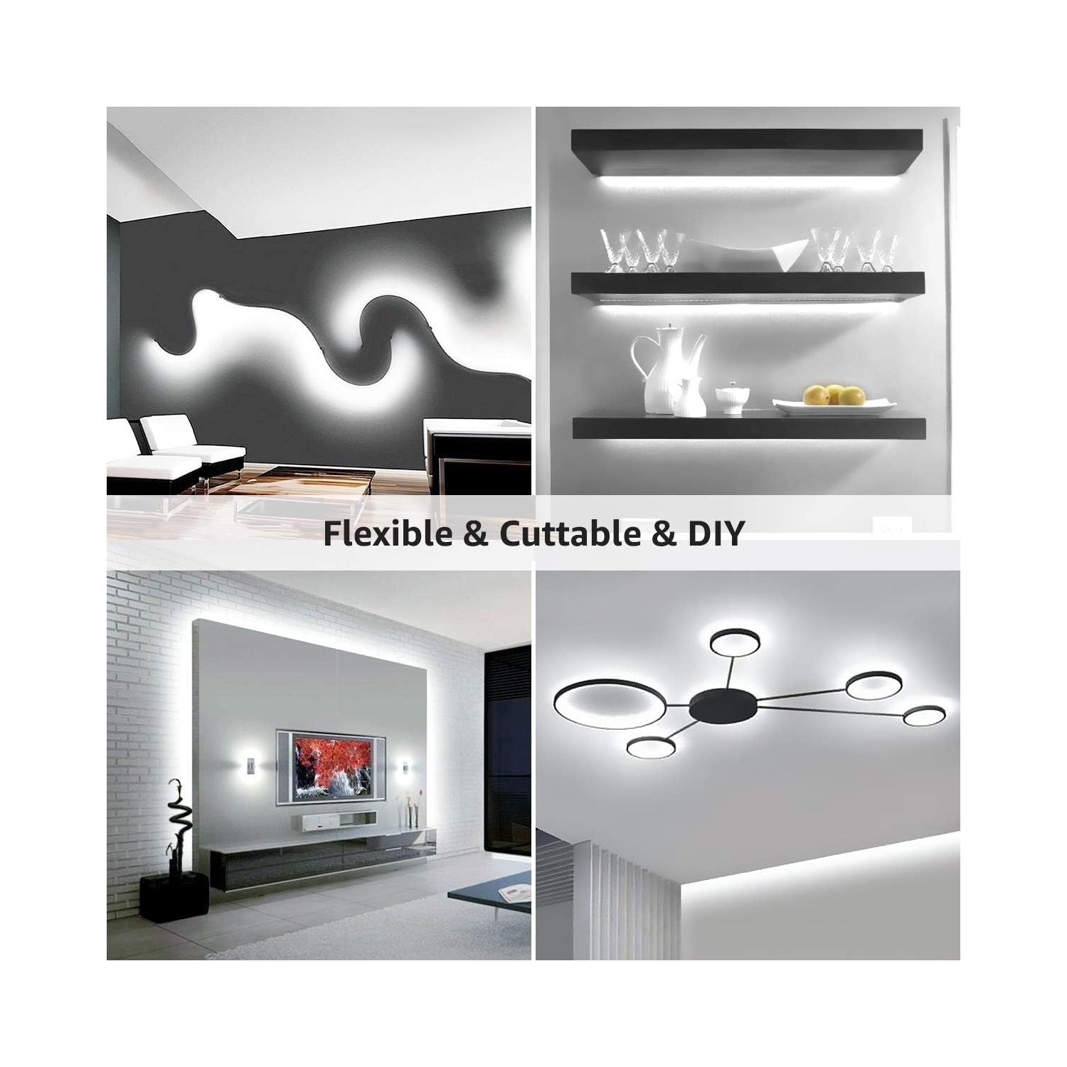 Lepro LED Strip Light, 32.8ft Dimmable Vanity Lights, 6000K Super Bright LED Tape Lights, 420 LEDs SMD 2835, Strong 3M Adhesive, Suitable for Home,