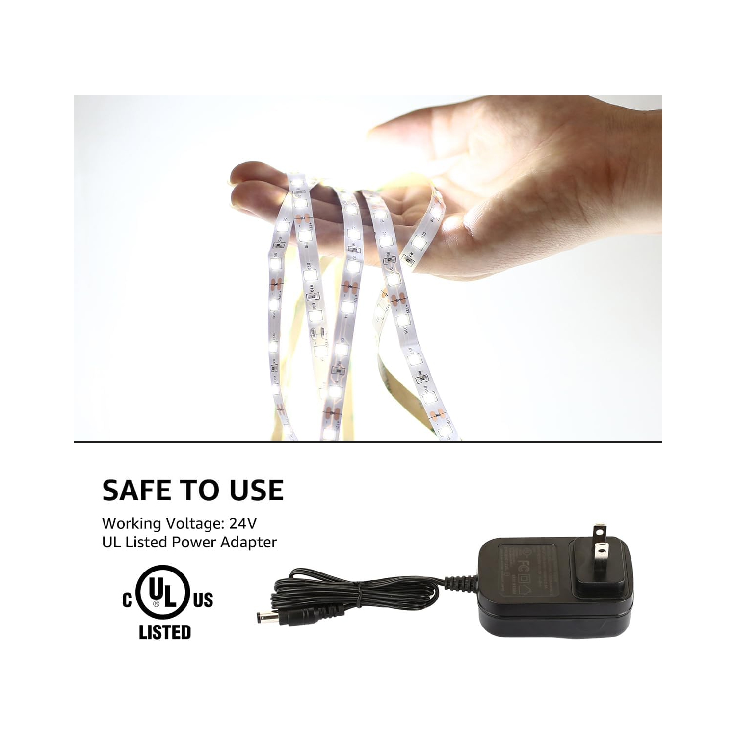 Lepro LED Strip Light, 32.8ft Dimmable Vanity Lights, 6000K Super Bright LED Tape Lights, 420 LEDs SMD 2835, Strong 3M Adhesive, Suitable for Home,