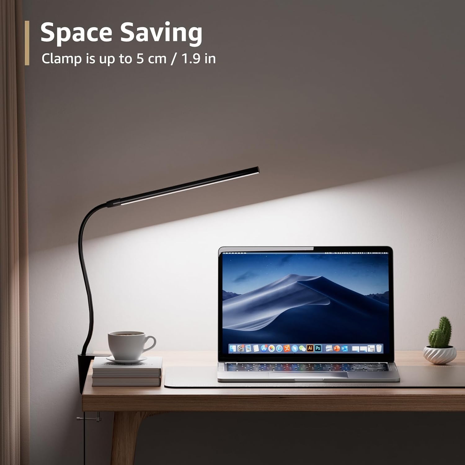 Lampe de bureau à pince LED lampe de lecture USB à intensité réglable avec 3 modes de couleur 10 Luminosité, lampe de table flexible réglable en col