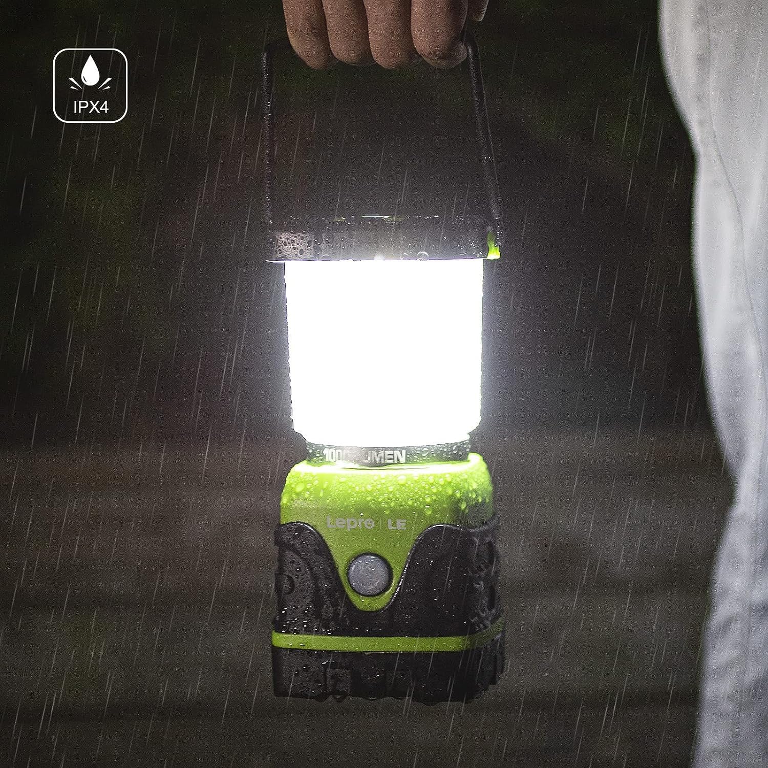 LE Outdoor LED Camping Lantern, 1000LM, Dimmable, Battery Powered, Water Resistant LED Camping Light, Portable Camping Lamp for Hiking, Fishing,