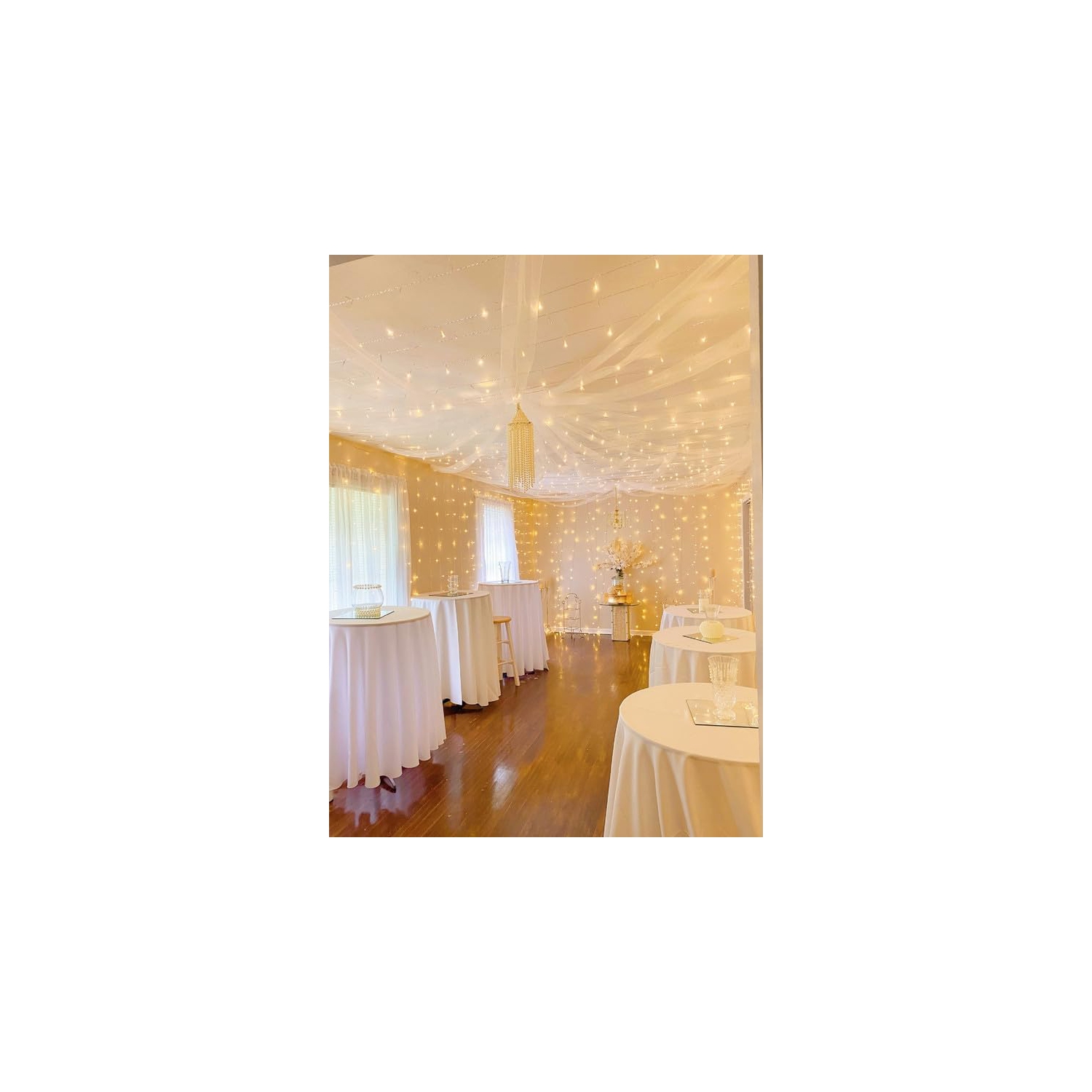 LE LED Curtain Lights, 594 LEDs 19.7 x 9.8 ft Fairy Lights Plug in, 8 Lighting Modes String Lights Indoor, Outdoor Patio Twinkle Lights for Bedroom