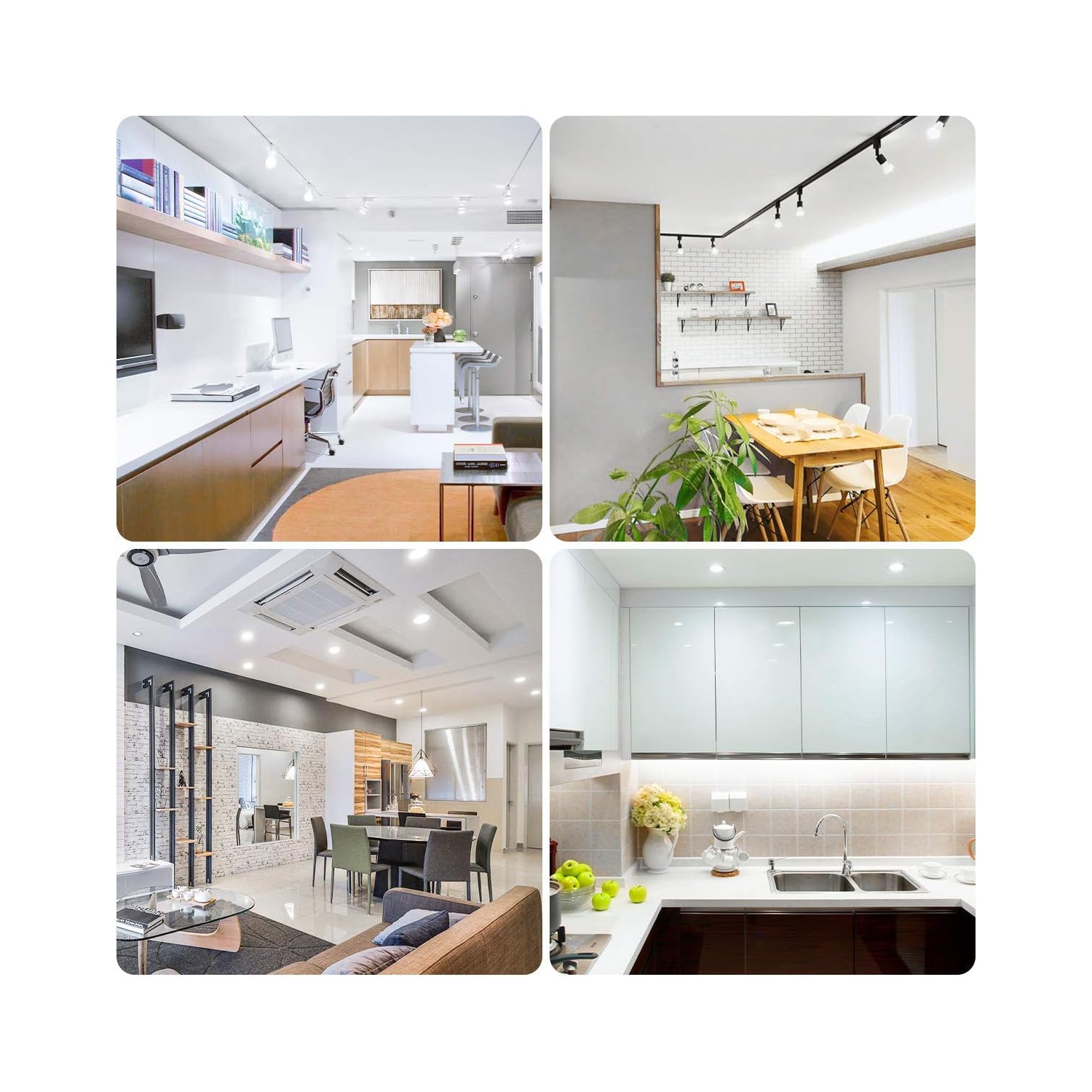 Lepro GU10 LED Bulbs, Dimmable GU10 Light Bulb, 5000K Daylight White Bulbs, 5.5W PAR16 LED Spotlight Bulb, 50W Halogen Equivalent Track Lighting Bulb