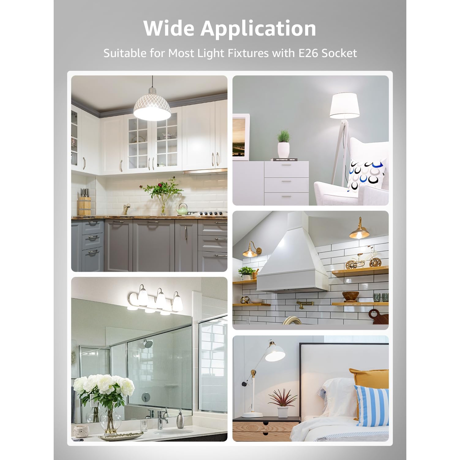 Lepro Dimmable LED Light Bulbs 100 Watt Equivalent, 14W 1500LM Daylight White 5000K, A19 E26 Standard Medium Base, UL FCC Listed, 15000 Hour