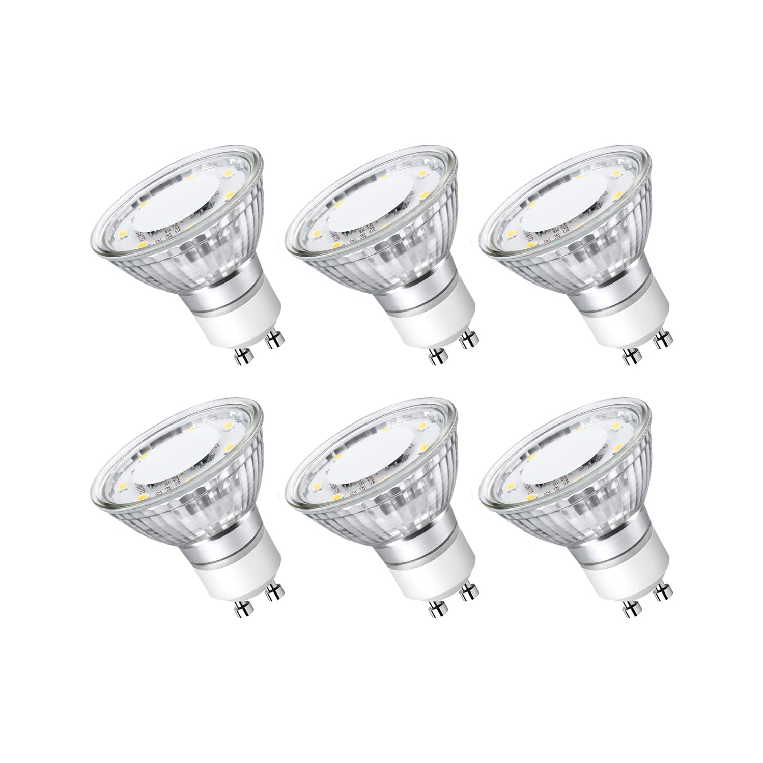 Ampoules DEL GU10, blanc 5000K, équivalent à 50 W, non compatibles avec gradateurs, ampoules projecteur DEL PAR16 de 4 W pour rails d’éclairage, 350