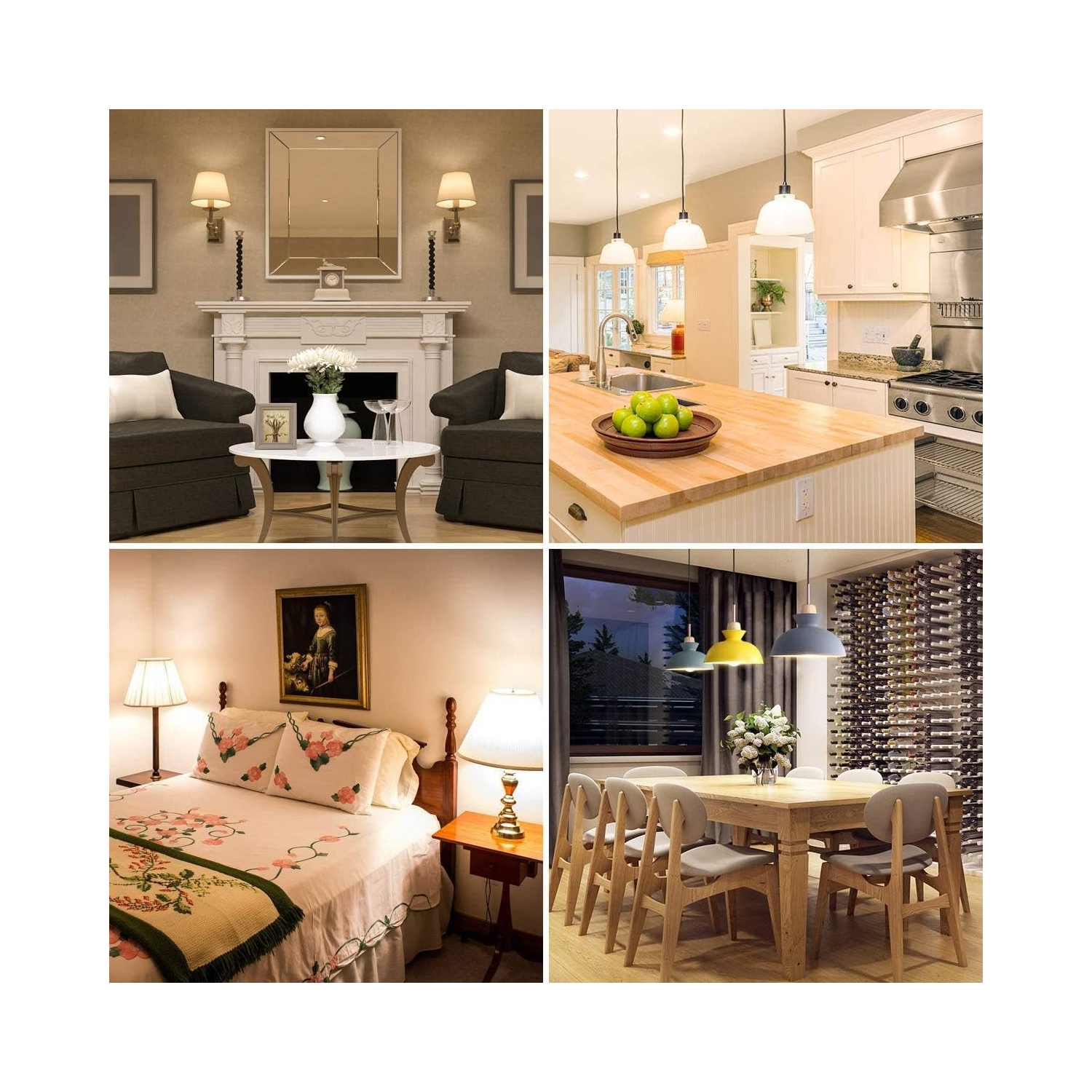 LE LED Light Bulbs, 2700K Soft Warm White LED Bulb 60W Equivalent, Non-Dimmable, A19 E26 Standard Medium Base, 10000 Hour Lifetime, UL Listed, 9