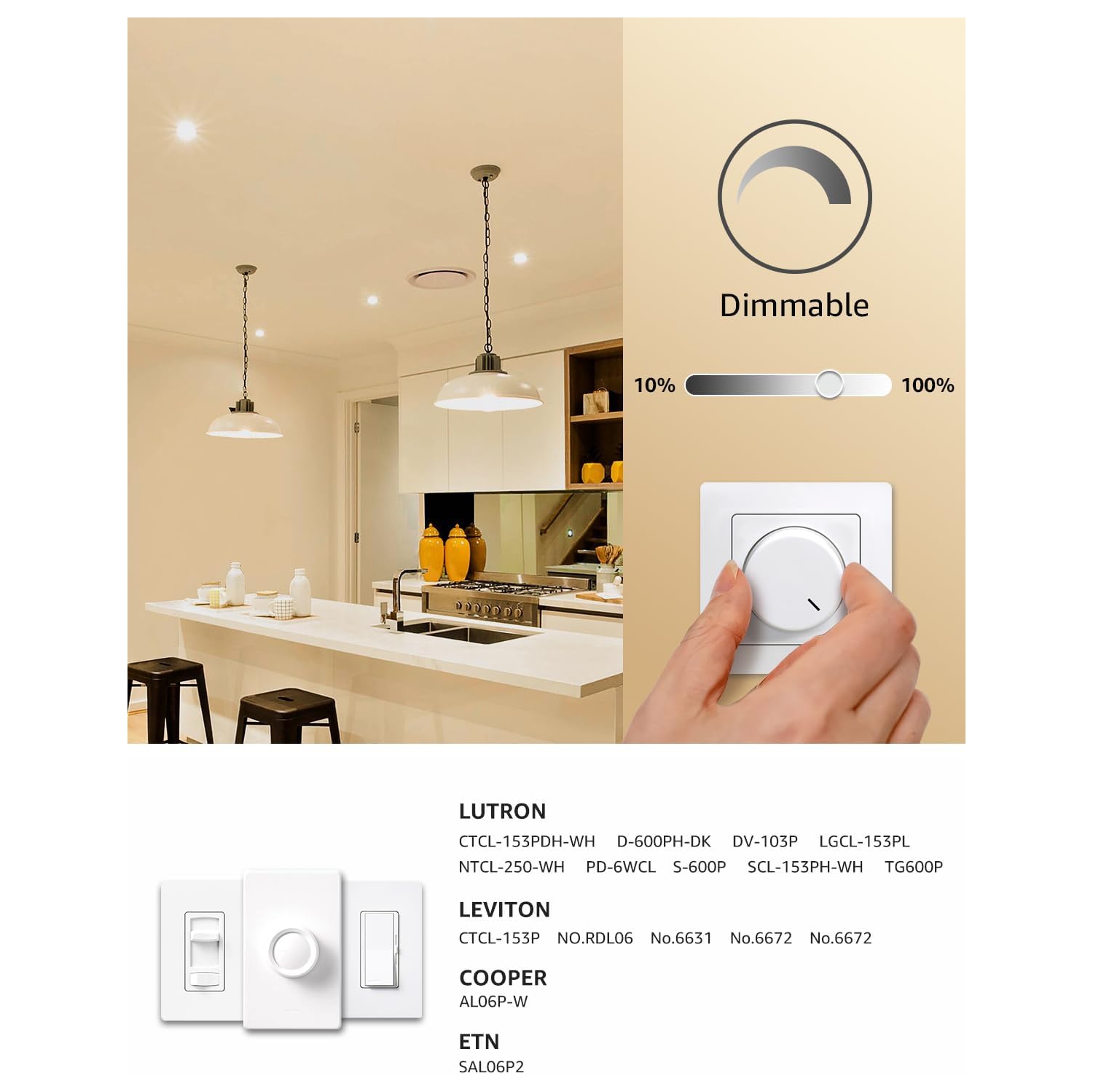 Lepro Dimmable LED Light Bulbs, 100 Watt Equivalent, 14W 1500 Lumens Soft Warm White 2700K LED Bulbs, A19 E26 Standard Base Light Bulb, UL FCC