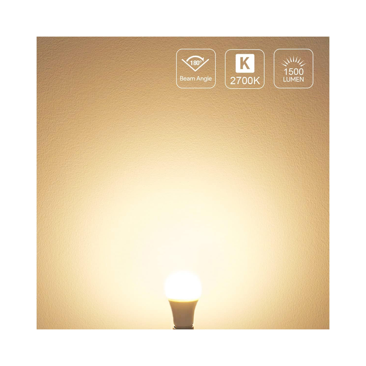 LES ampoules DE LE LED, équivalent 100&nbsp;W, ampoule LED blanc chaud 1500&nbsp;lm 2700K de 14&nbsp;W, ampoule à intensité non réglable, culot