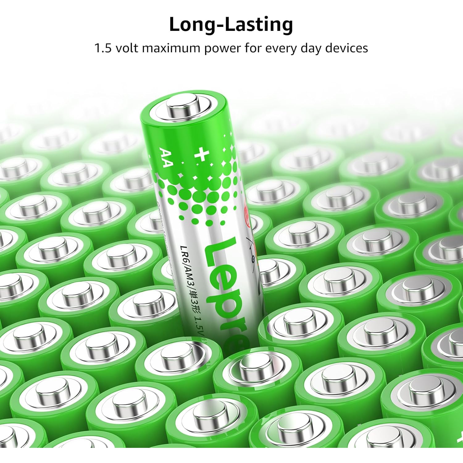 Lepro AA Batteries 24 Count, Double A Alkaline Batteries with Ultra Long-Lasting Power, 1.5 Volt 2800mAh LR6, Holds Power Up to 5 Years