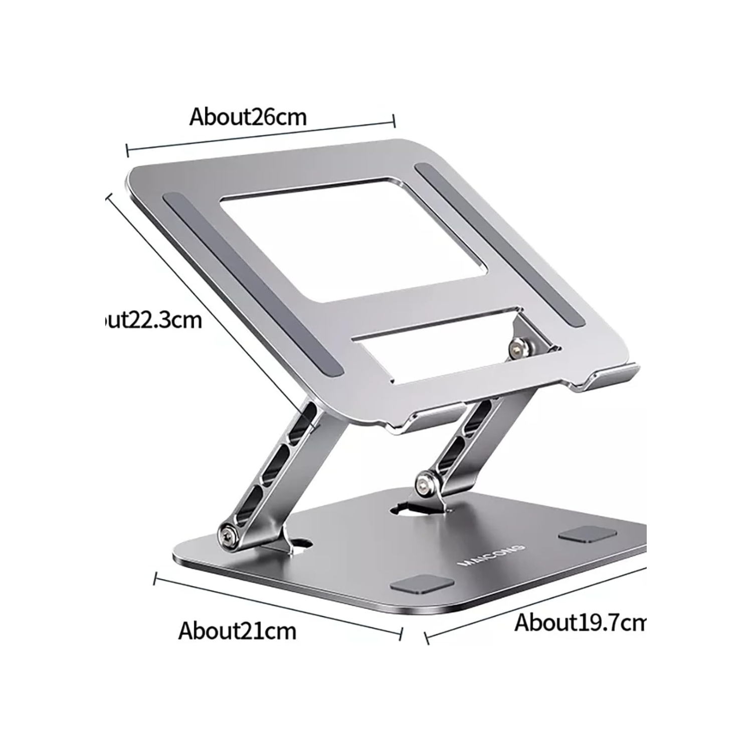 Laptop Stand for Desk, TEUMI Aluminum 5-Levels Adjustable Portable Computer Stand Laptop Cooling Pad, Ventilated Laptop Riser Compatible with MacBook