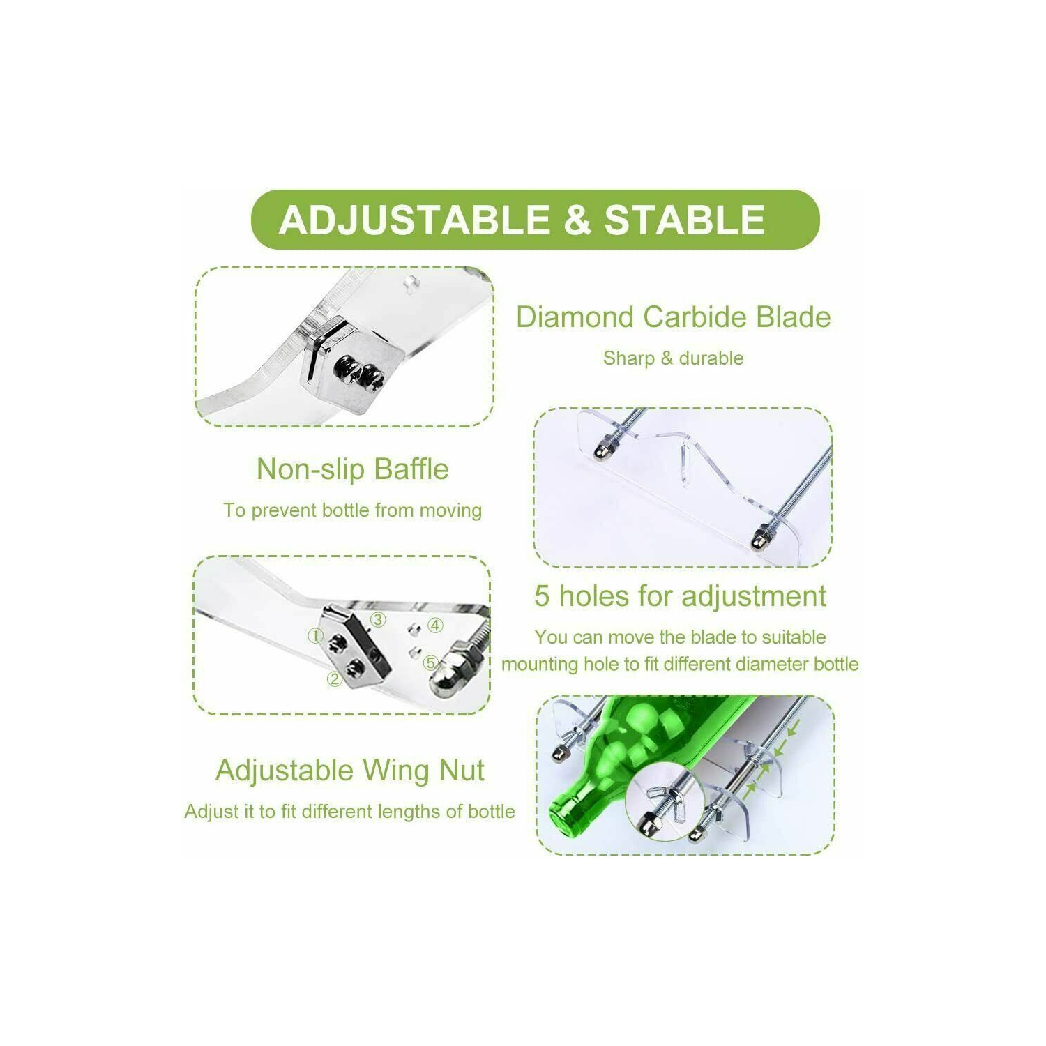 Trousse de coupe de bouteille en verre : Transformez les bouteilles en projets d'artisanat uniques, transformez les bouteilles de tous les jours