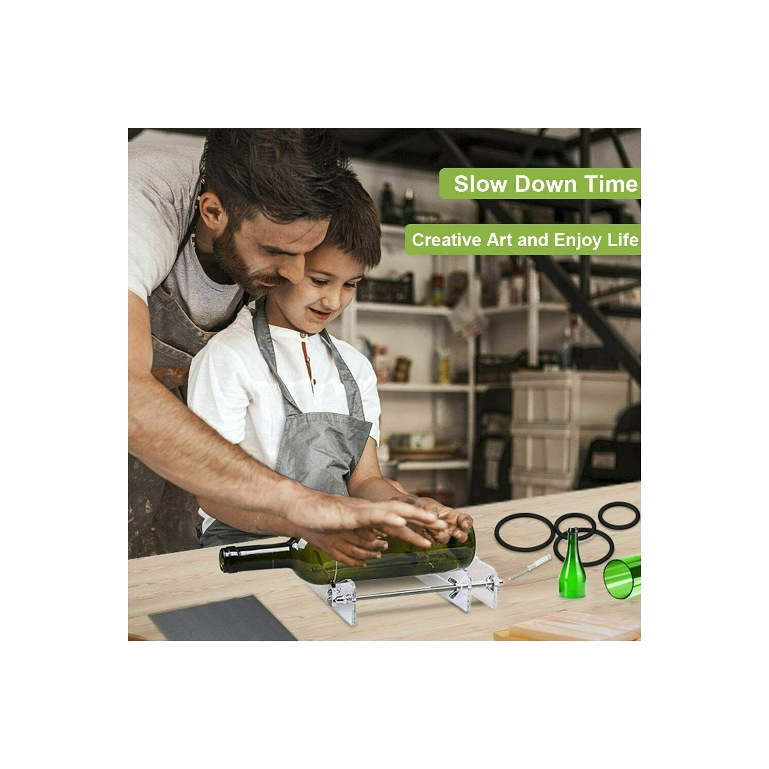 Trousse de coupe de bouteille en verre : Transformez les bouteilles en projets d'artisanat uniques, transformez les bouteilles de tous les jours