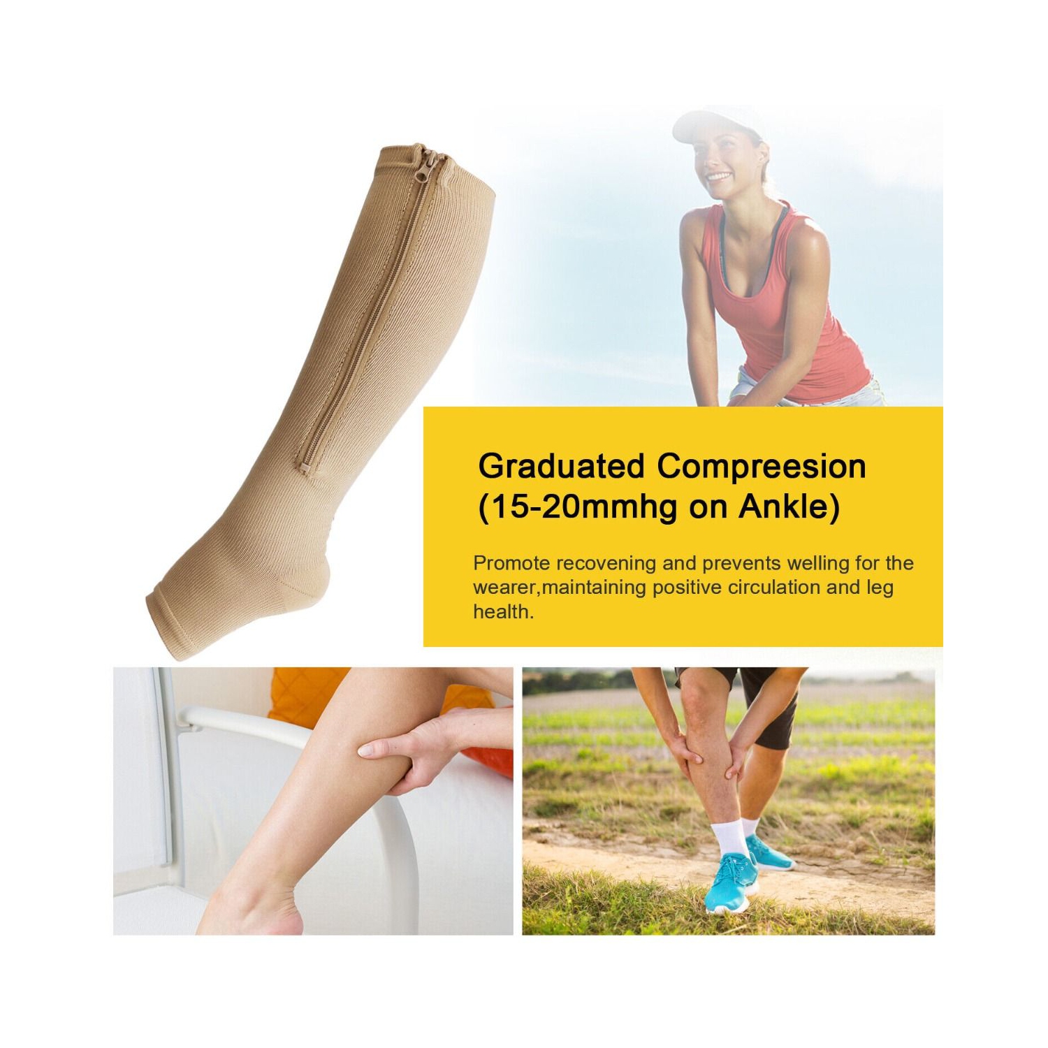 20-30mmHg Compression Socks: Firm Support for Improved Circulation, Reduced Swelling and Fatigue