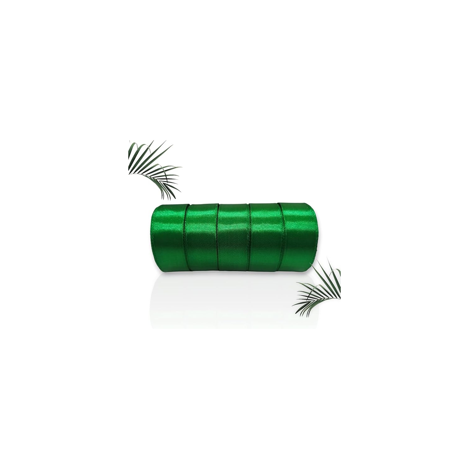 Paquet de 5 rubans satinés en polyester satinés pour emballer des cadeaux artisanaux pour mariages, bouquet de fleurs, création de boucles, couture