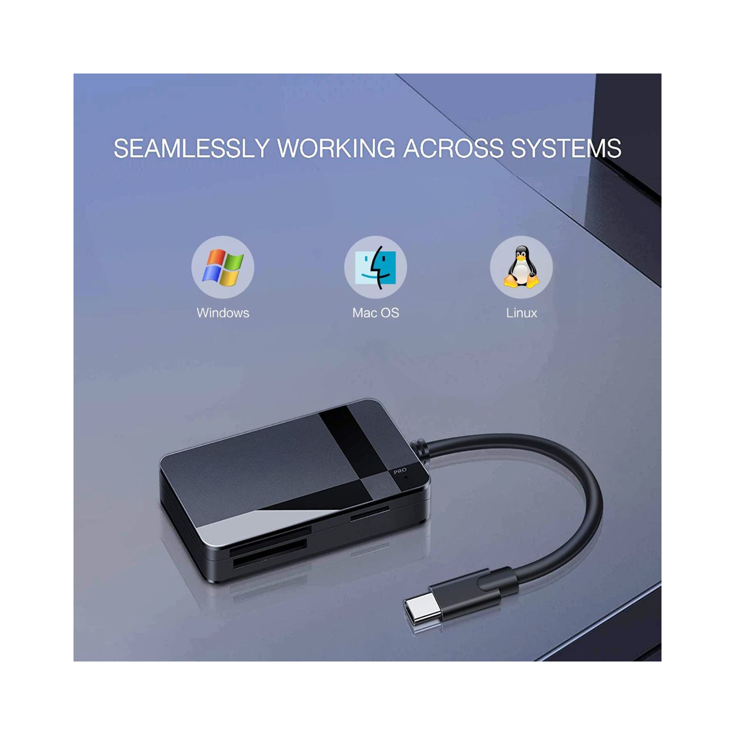 Type -C All In One Multi Memory Card Reader ,USB C Multi Card Reader Hub,Memory Card Reader/Adapter/Hub